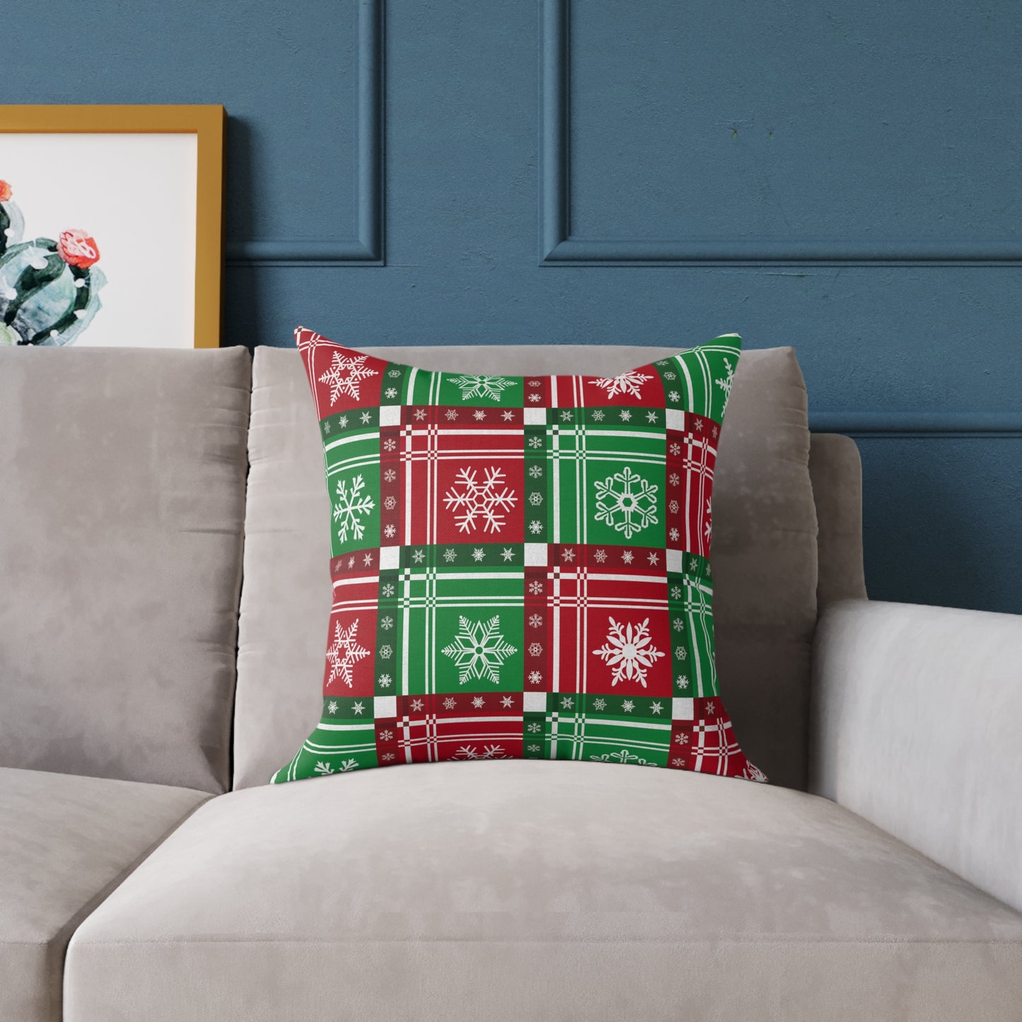 Holiday Humor Square Poly Canvas Pillow, Beautiful Two-Sided Holiday Decor Pillow for Home or Office, Accent for Any Room