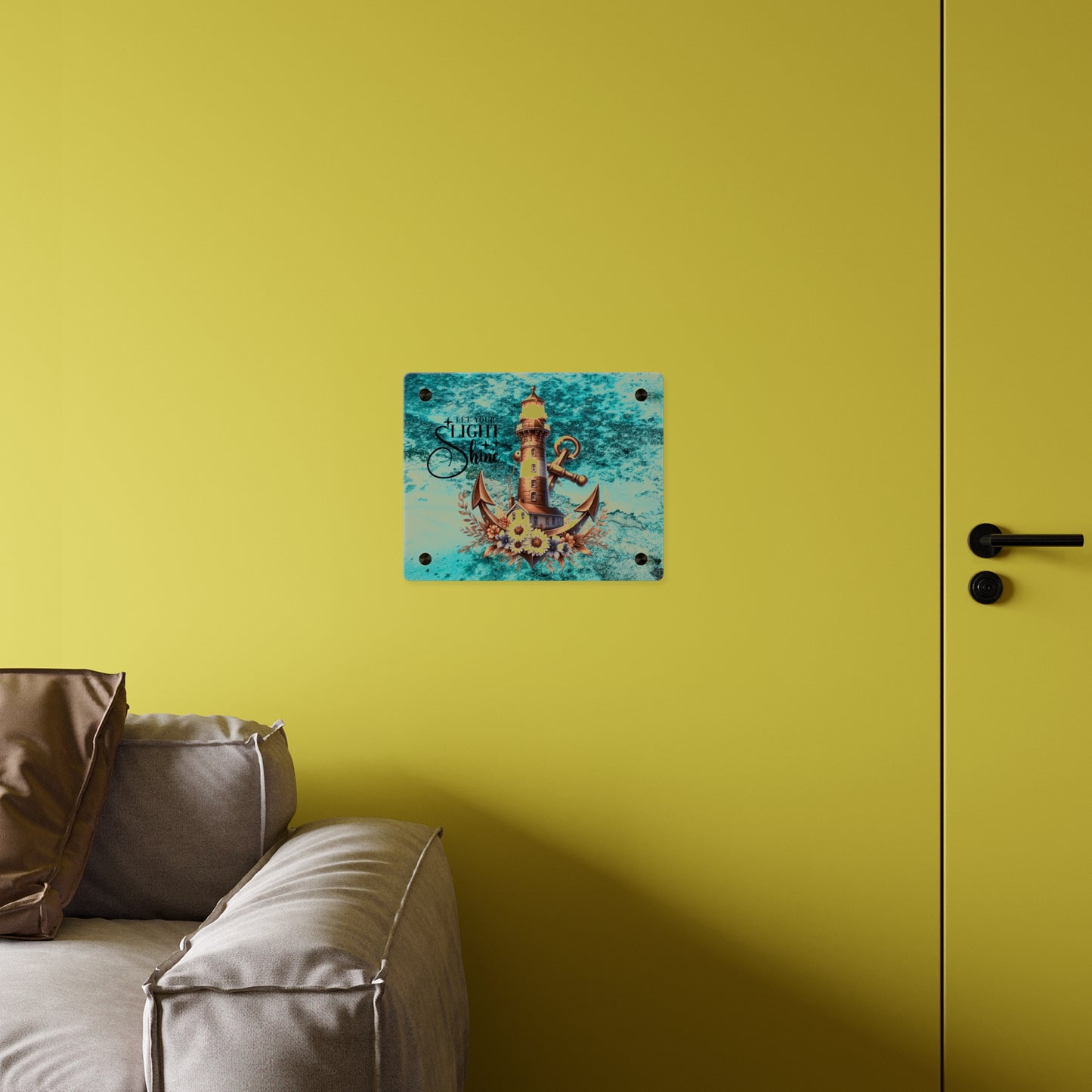 Nautical Acrylic Wall Art Panel - "Let Your Light Shine" Home Decor