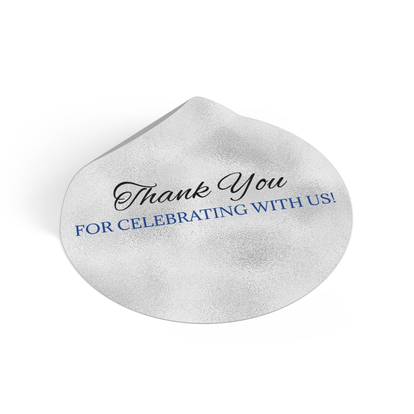 Elegant Wedding Thank You Stickers, Round Vinyl Stickers for Parties, Favors, Celebrations, Personalized Gifts, Customizable Stickers