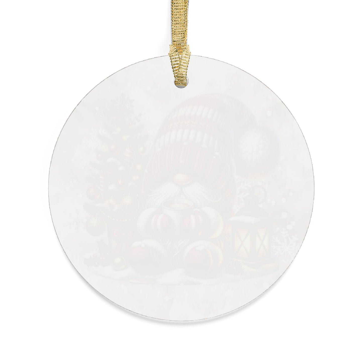 Festive Acrylic Christmas Ornaments - Cute Santa Gnome & Tree Design Holiday Decor