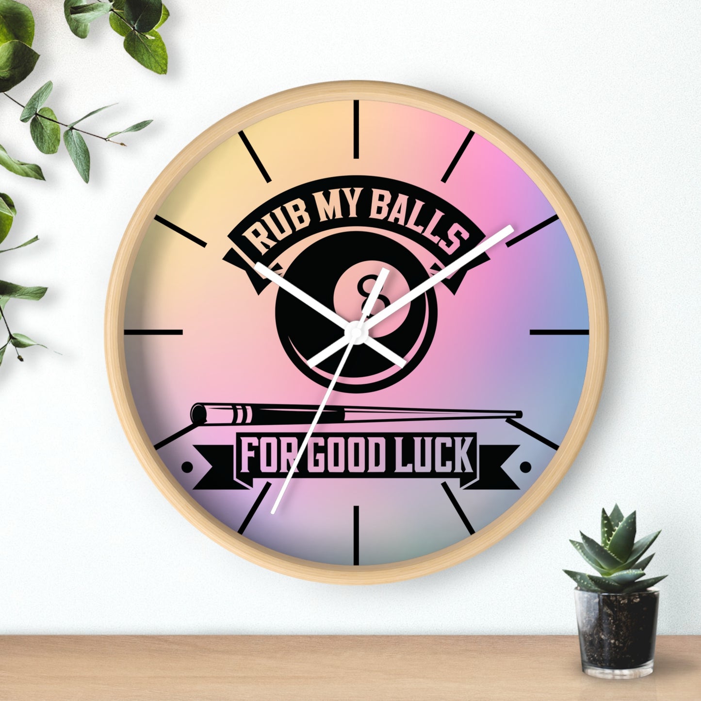 Pool Humor Quote Wall Clock - Game Room Decor Gift
