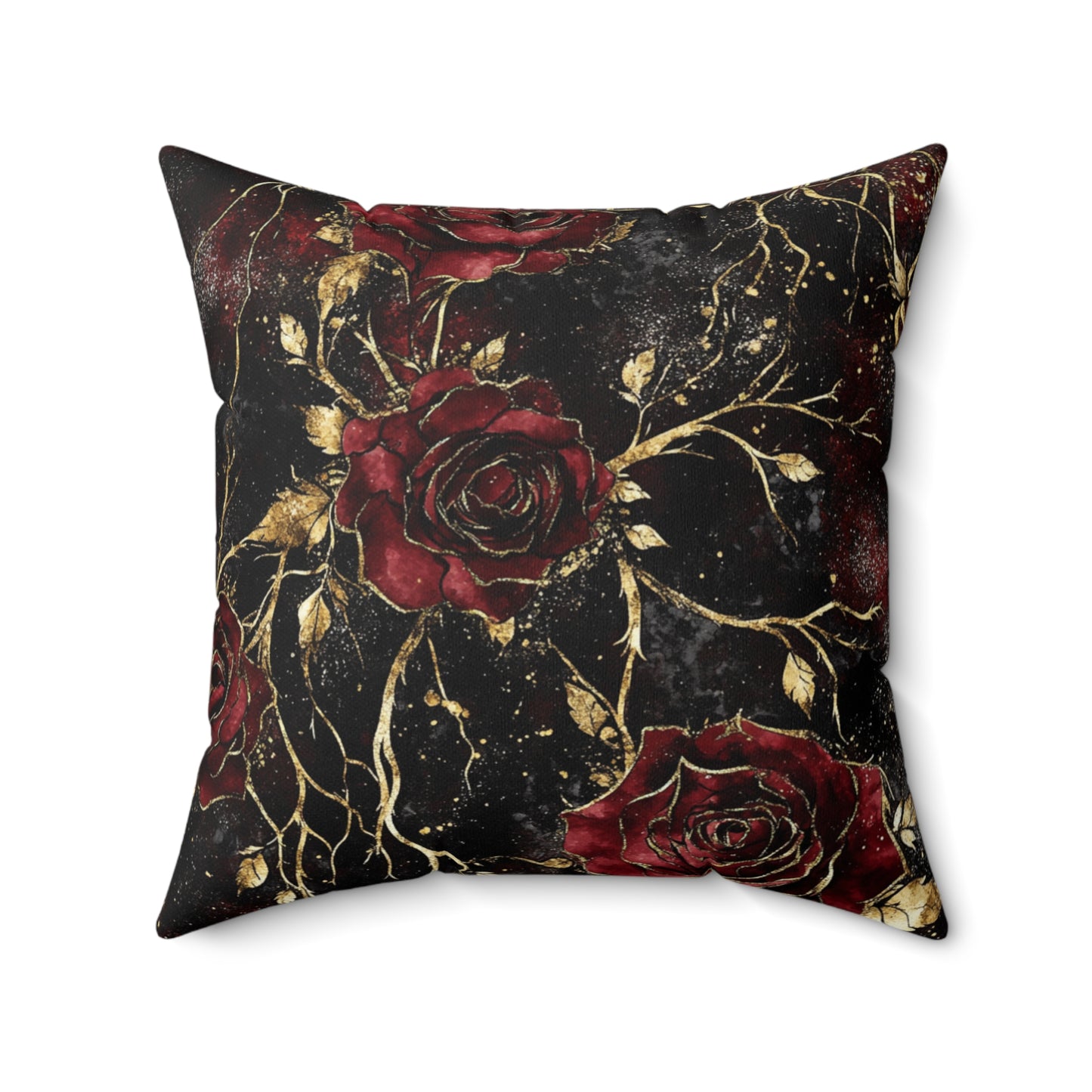 Elegant Gothic Floral Decorative Pillow, Home Decor Cushion, Couch Accessory, Gift for Her, Romantic Accent Pillow