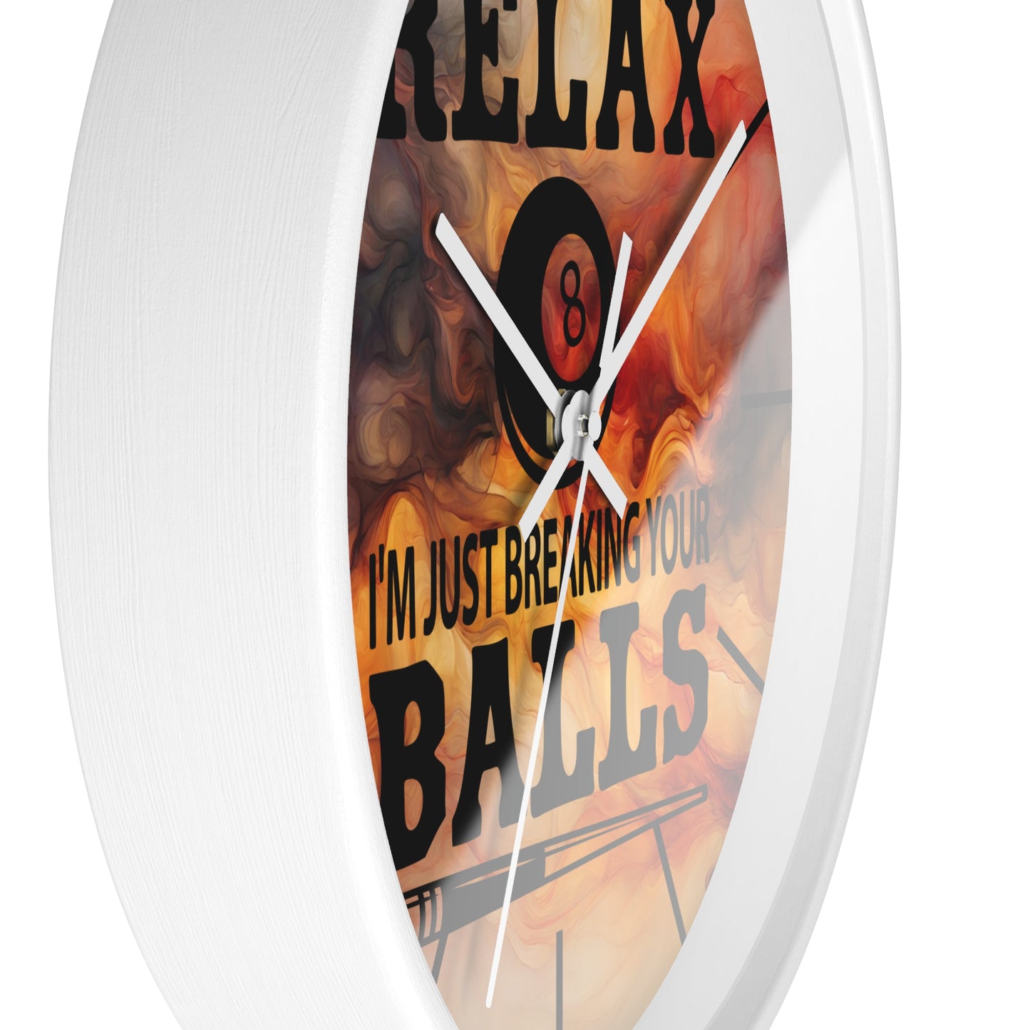Pool Quote Wall Clock - Gift for Pool Lovers & Billiards Fans