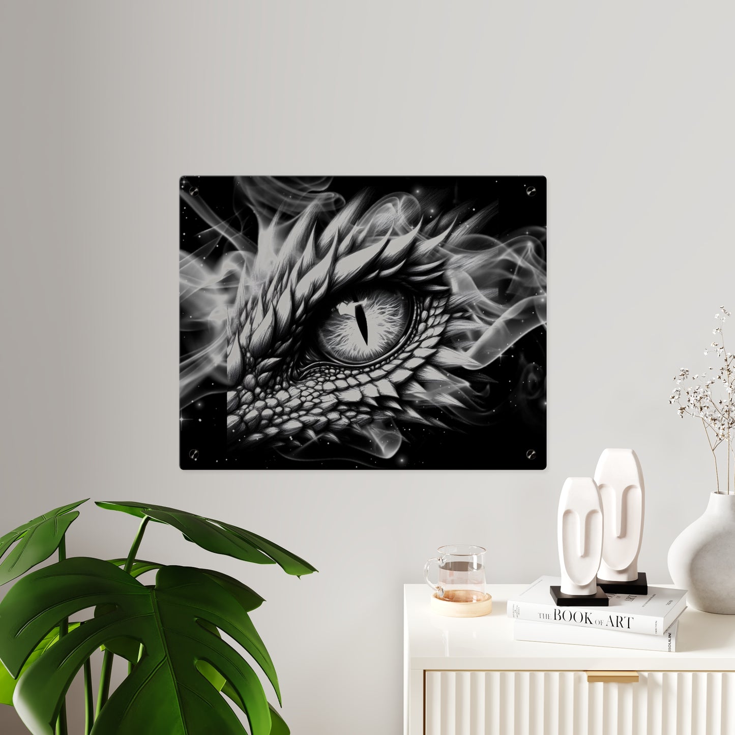 Mystical Dragon Eye Acrylic Wall Art Panels - Home Decor for Fantasy Lovers