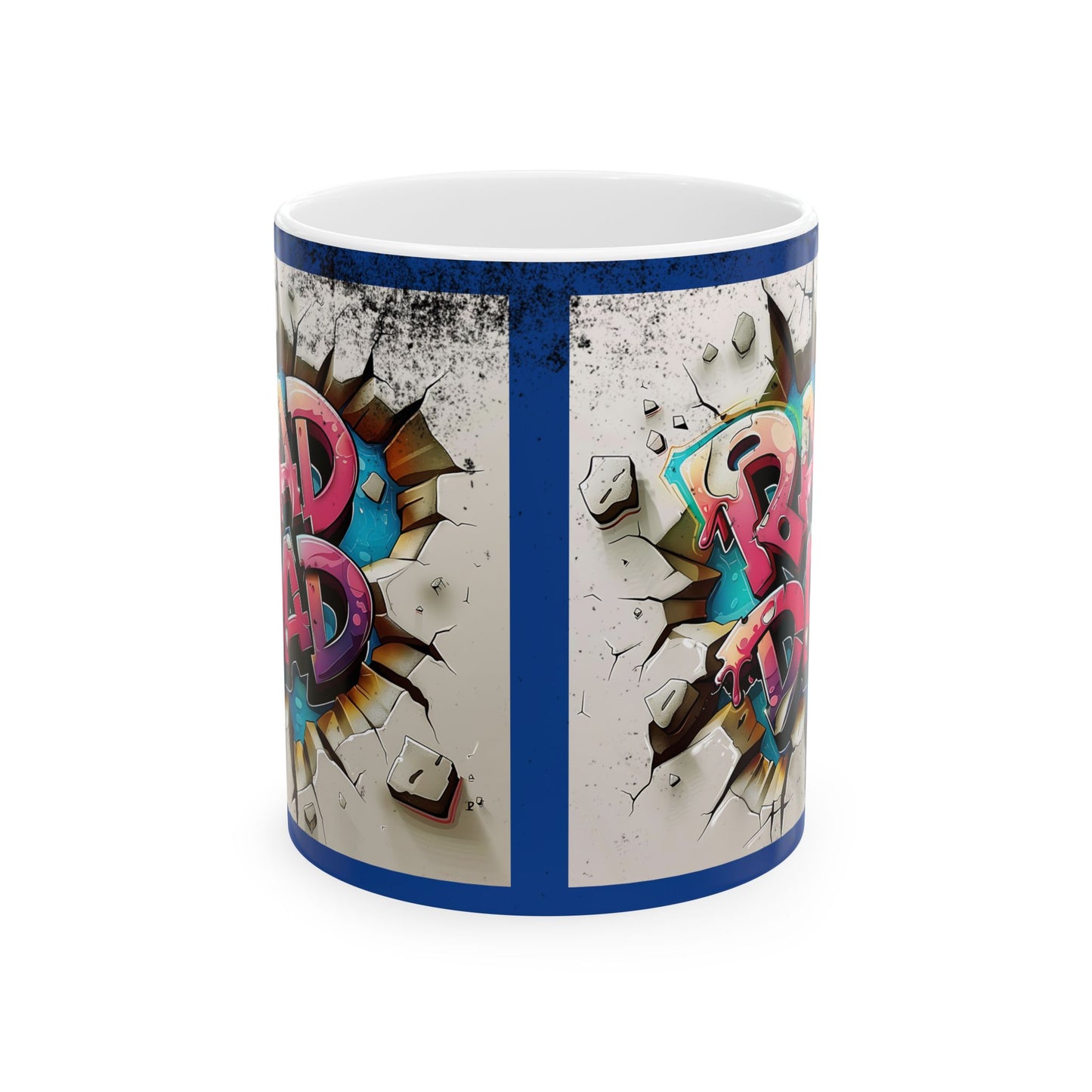 3D Graffiti Mug - Unique Coffee Cup Dads, Father's Day, for Art Lovers, Gift for Birthdays, Creative Kitchen Decor, Visual Art Appreciation