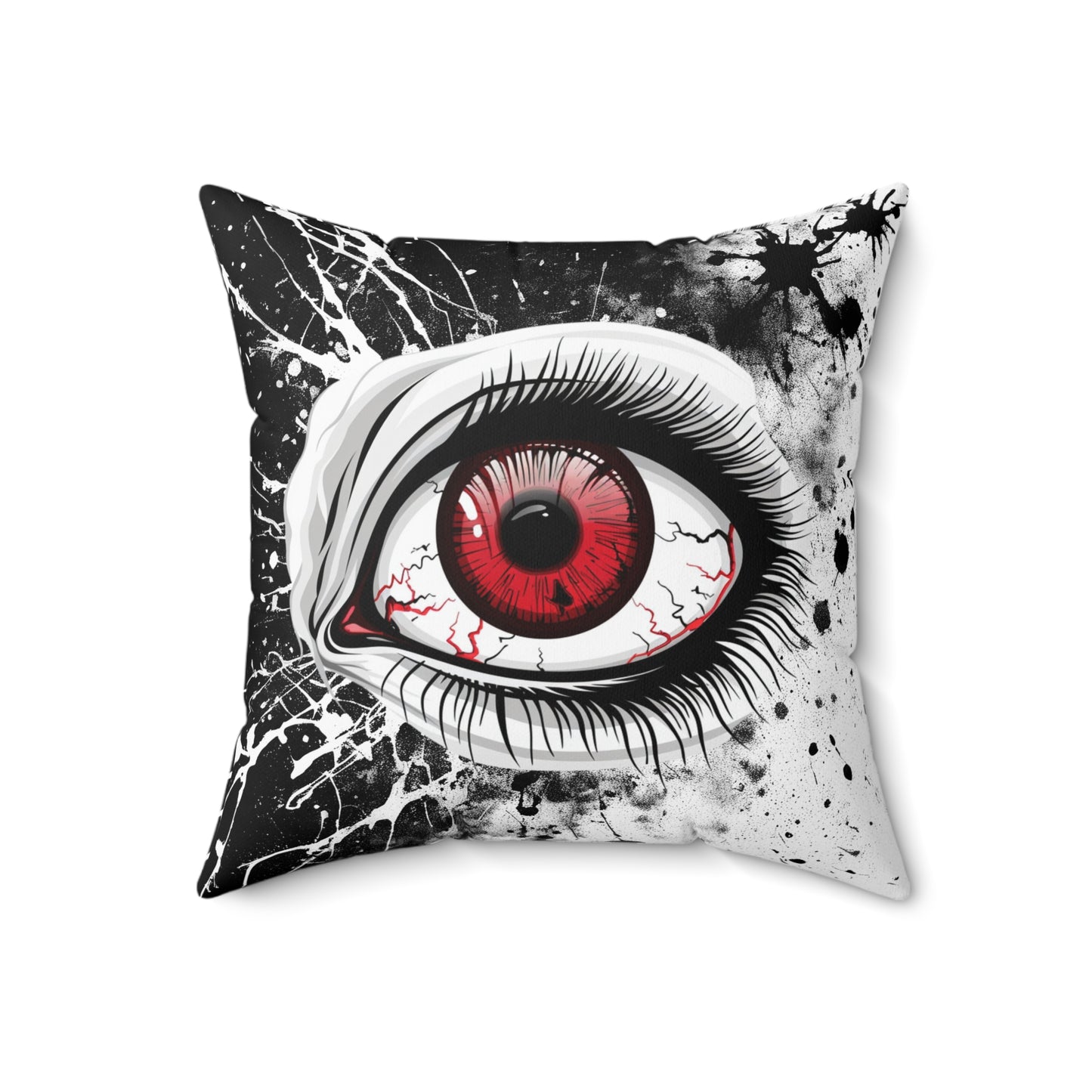 Halloween Theme Spun Polyester Square Pillow, One Monster Eyeball Halloween Decor, Accent for Any Room, Halloween and Monster Lovers