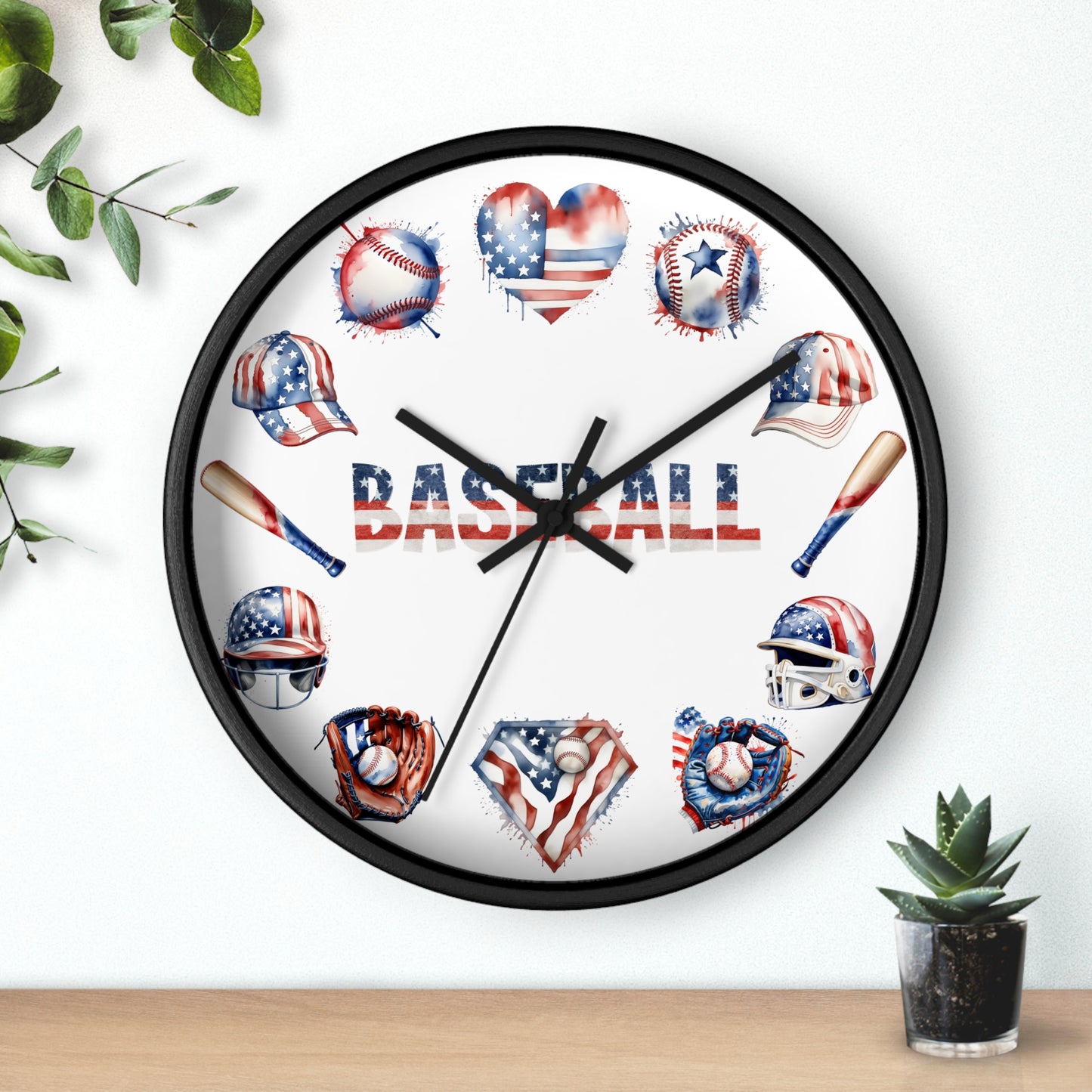 Baseball Theme Wall Clock - Sports Decor Gift for Baseball Lovers