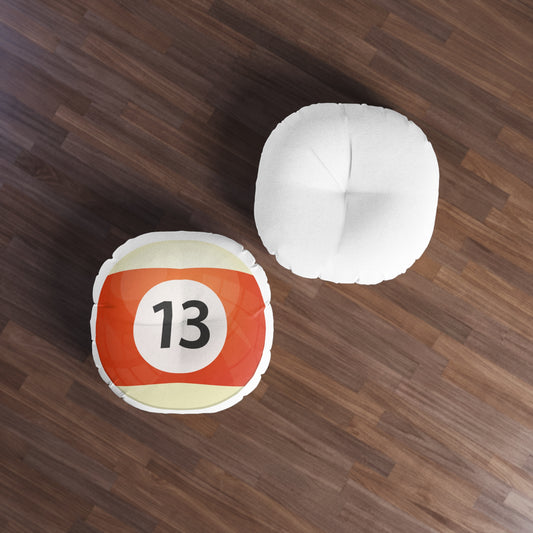 Billard Ball Tufted Floor Pillow - Game Room Home Office Decor Housewarming Gift