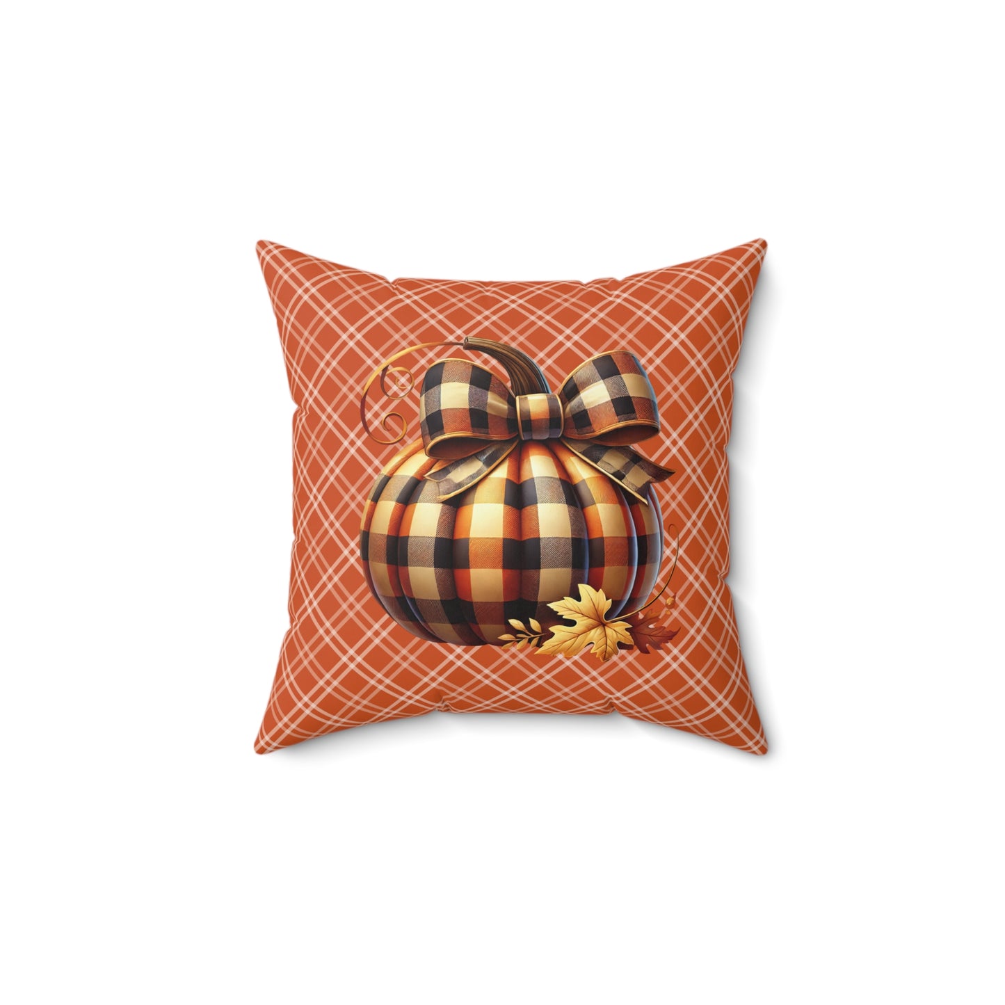 Spun Polyester Square Pillow - Autumn Harvest Thankful Vibes, Beautiful Fall Season Decor, Stylish Accent for Any Room in Home or Office