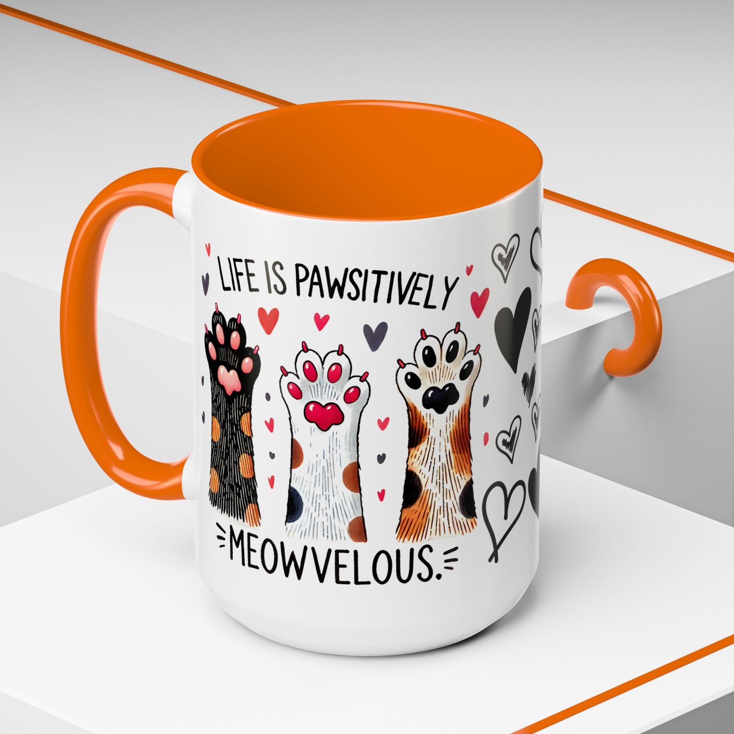 Coffee Mug - Humorous Stylish Cat Saying Mug, Gift Mug for Cat Lovers, Animal Lover Gift Idea, Housewarming Gift