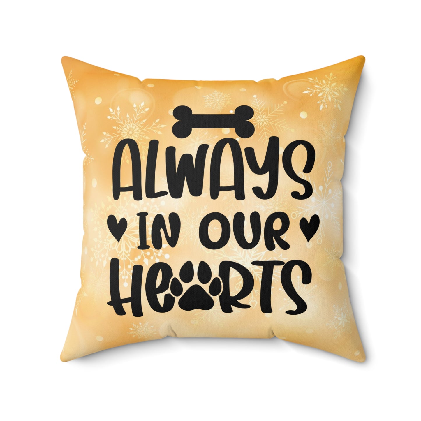 Pet Theme Decor Spun Polyester Square Pillow, Animal Lovers, Pet Lover's Decor,  Beautiful Accent for Home or Office, Gift Idea for Any Occasion