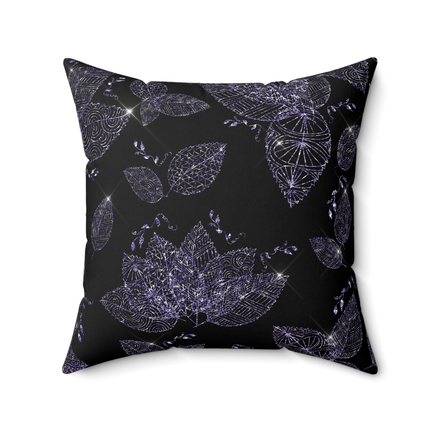Elegant Floral Decorative Pillow, Cozy Home Accent, Artful Gift, Modern Black Cushion, Flower Motif Pillow, Indoor Decor