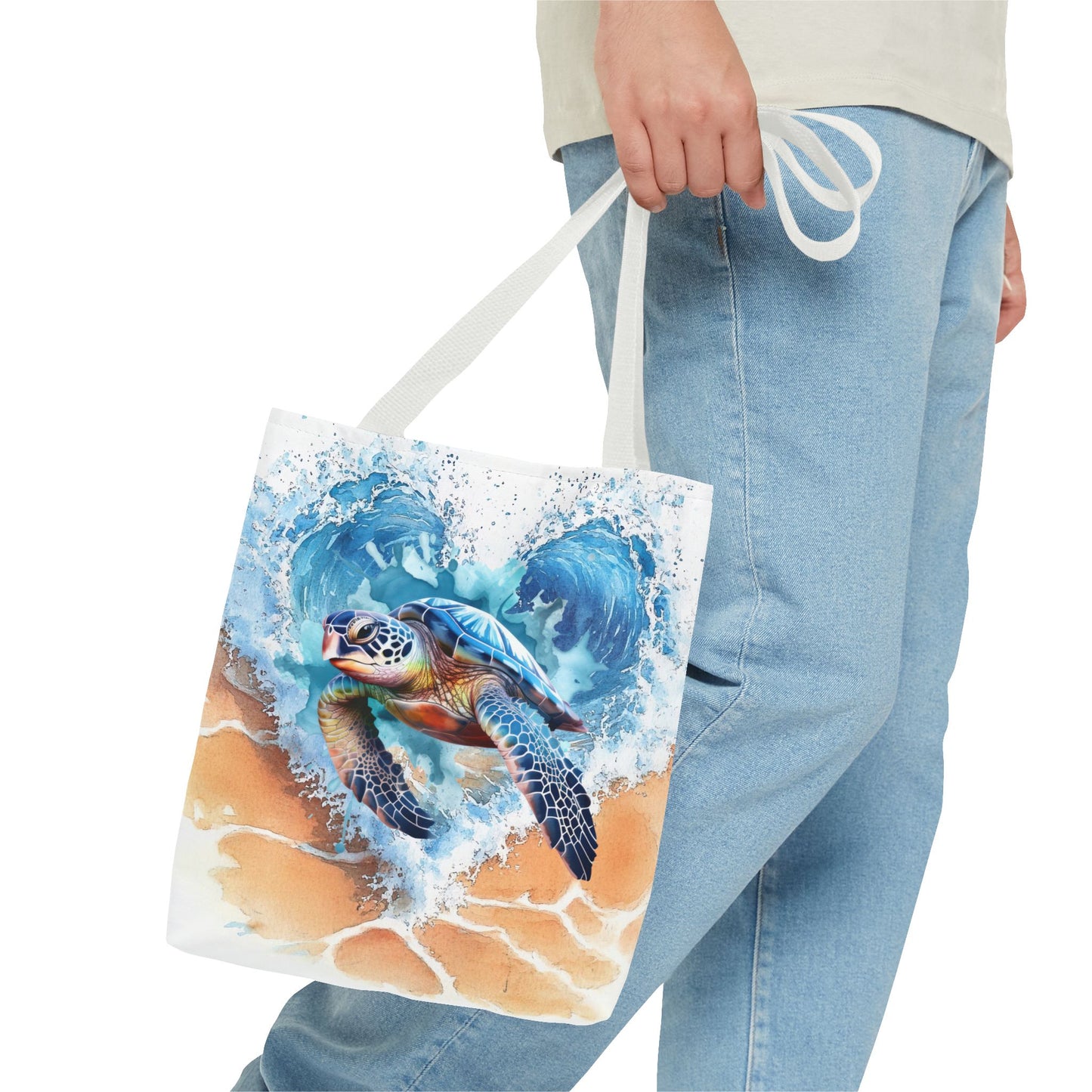 Ocean Turtle Tote Bag - Eco-Friendly, Beach Vibes, Summer Gift, Sea Life Accessory, Environmental Awareness