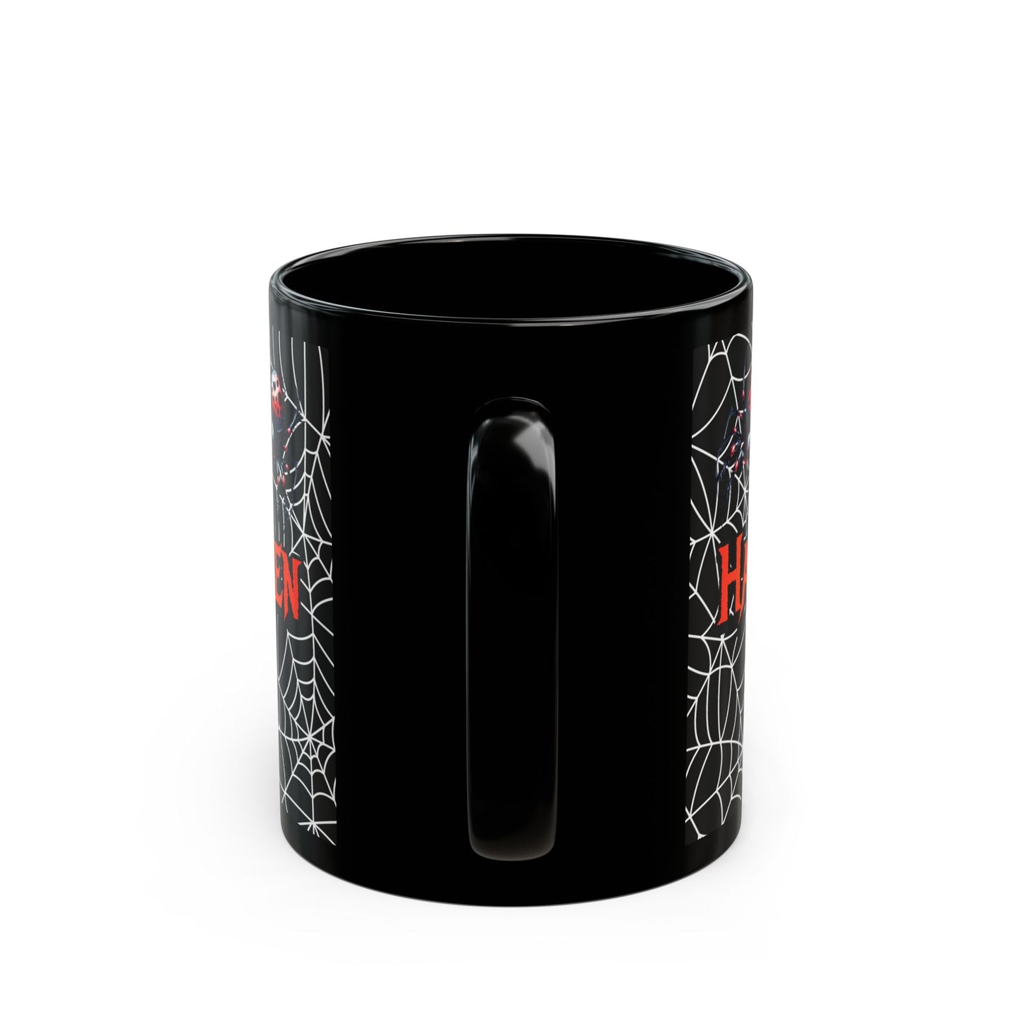 Halloween Spider Mug, Spooky Coffee Cup, Black Mug for Halloween, Halloween Decor, Fun Gift for Halloween Lovers, Unique Drinkware