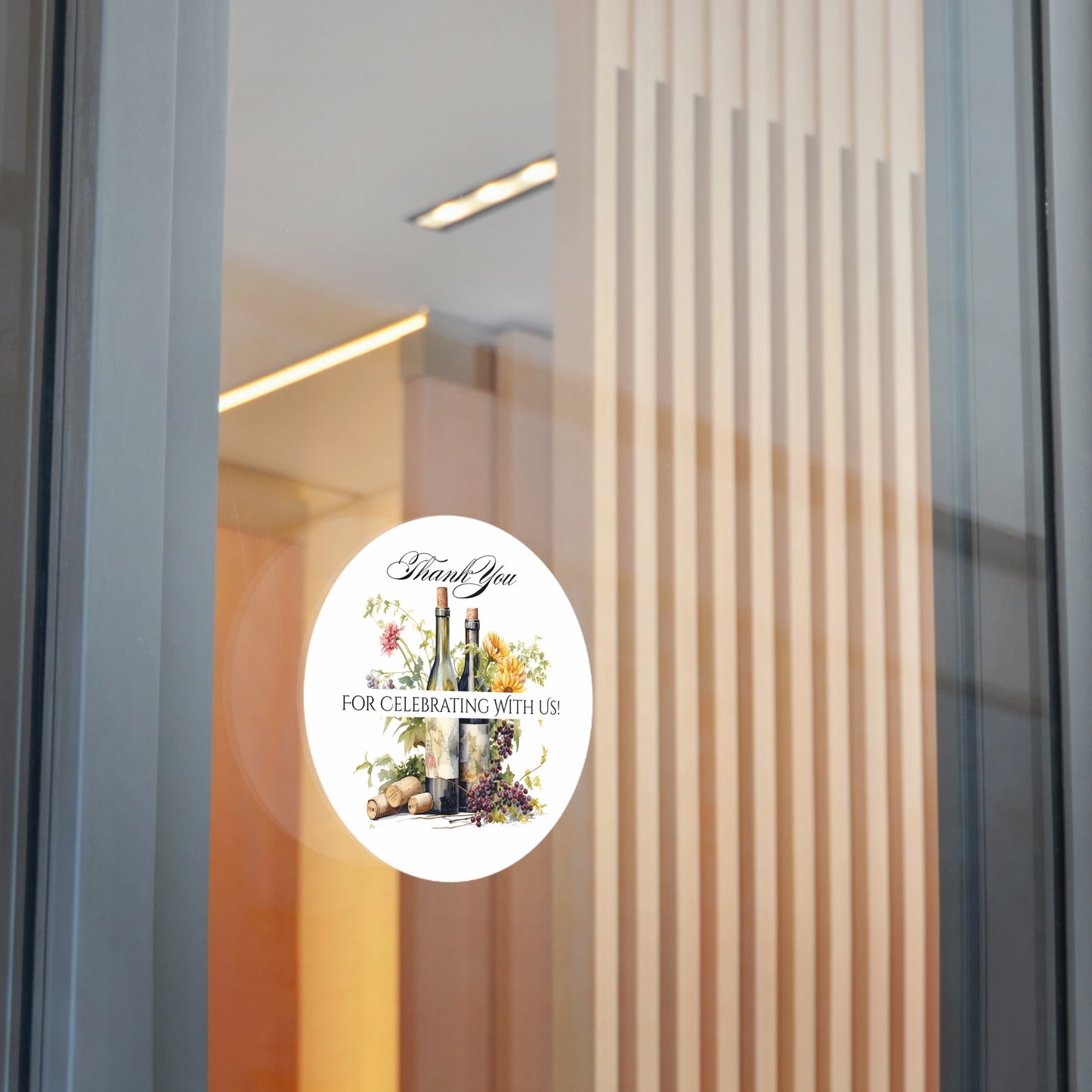 Custom Thank You Vinyl Stickers for Weddings, Party Favors, Engagements, Floral Design, Personalized Name Labels, Celebration Decal