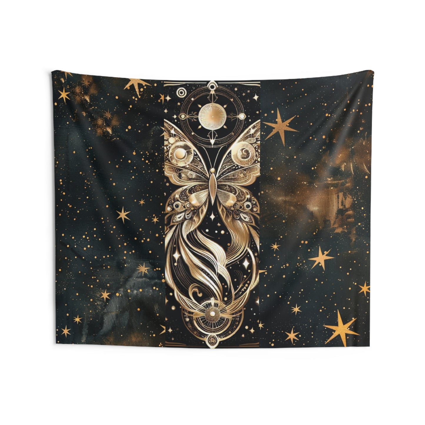 Celestial Butterfly Wall Tapestry, Boho Wall Decor, Cosmic Art, Spiritual Room Accent, Astrology Gift, Home Aesthetic