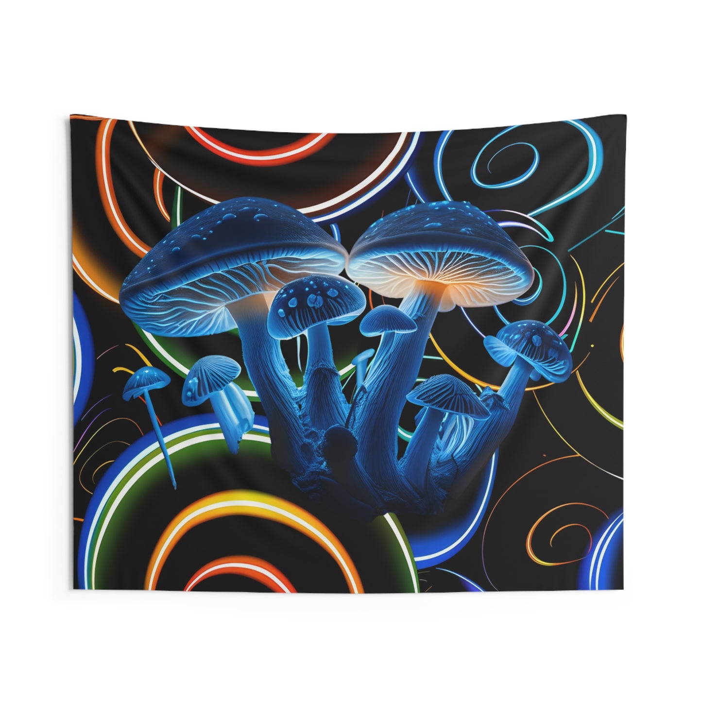 Vibrant Mushroom Wall Tapestry | Boho Decor, Psychedelic Wall Art, Living Room Accent, Dorm Room Decor, Unique Gift