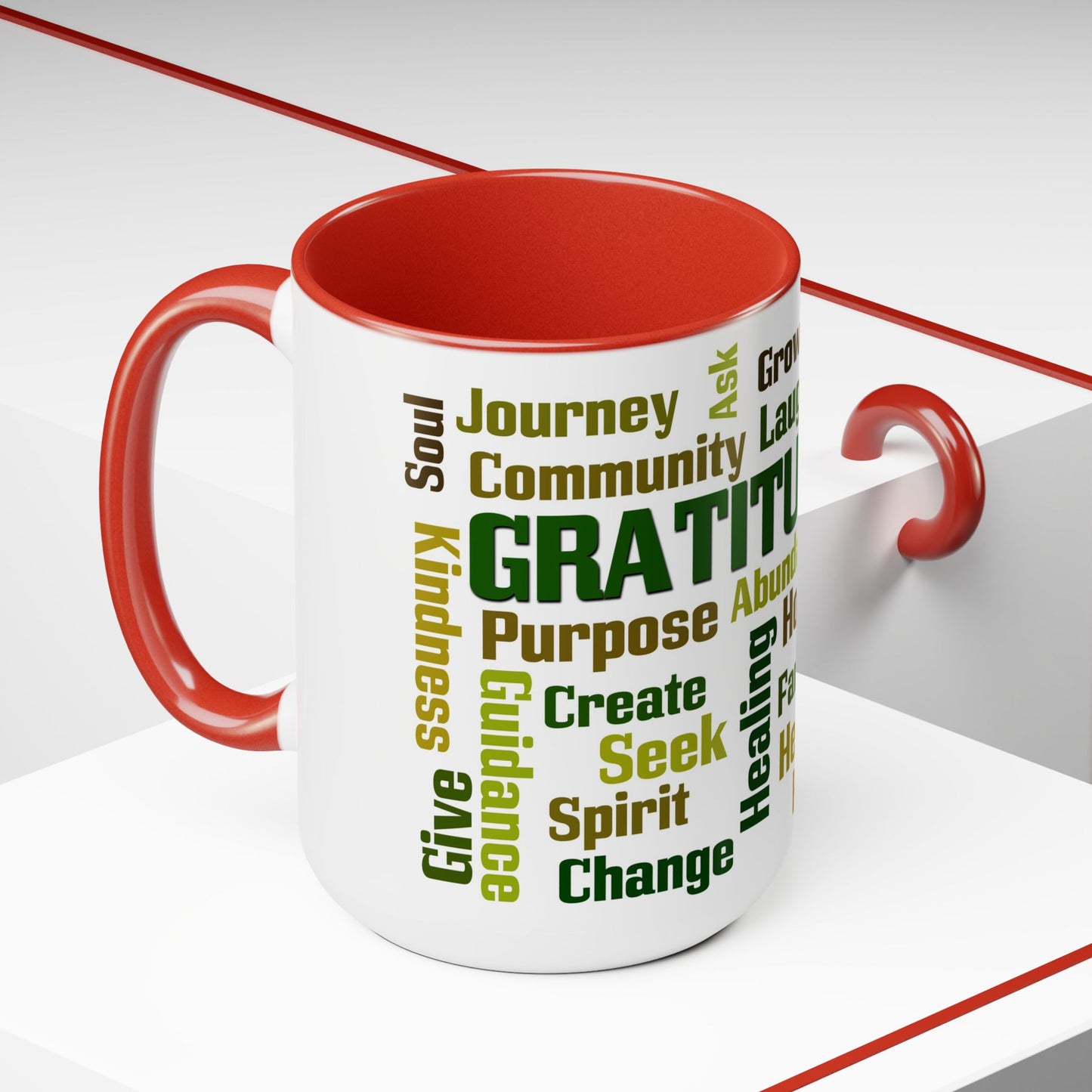 Inspirational Two-Tone Coffee Mugs,15oz, Coffee, Tea, Hot Chocolate Lovers, Gift Idea for Family, Friends and Co-Workers, for Any Occasion