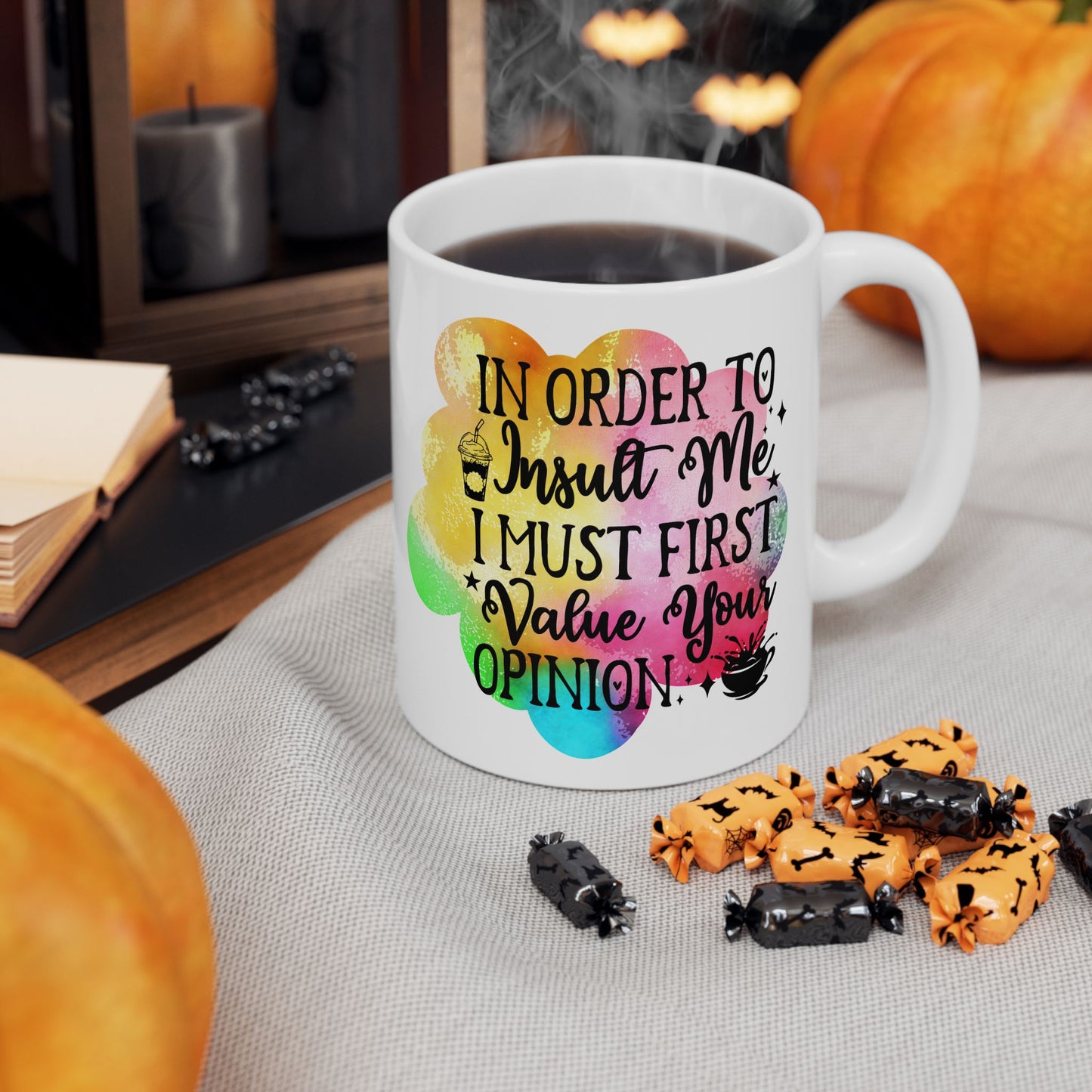 Funny Quote Ceramic Mug - Colorful Coffee Cup for Daily Humor