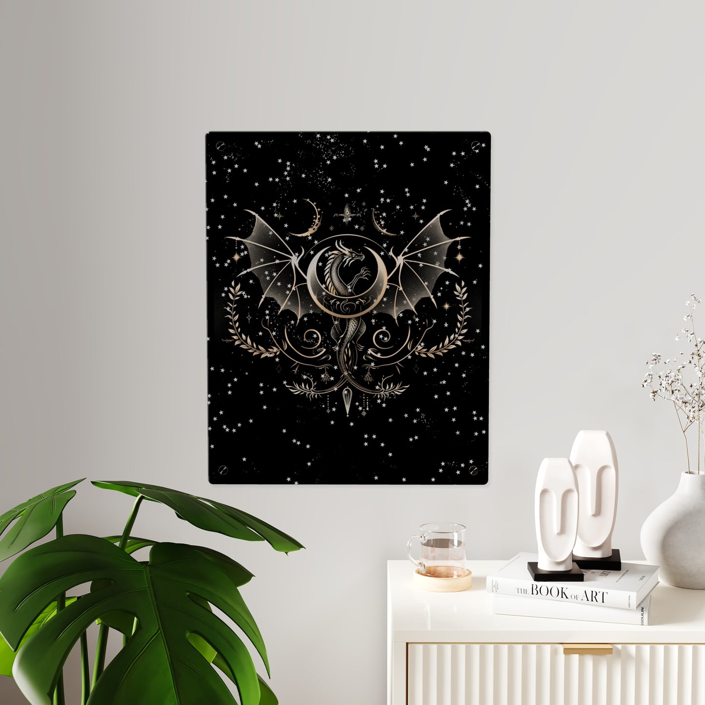 Mystical Dragon Acrylic Wall Art Panels - Celestial Decor for Fantasy Lovers