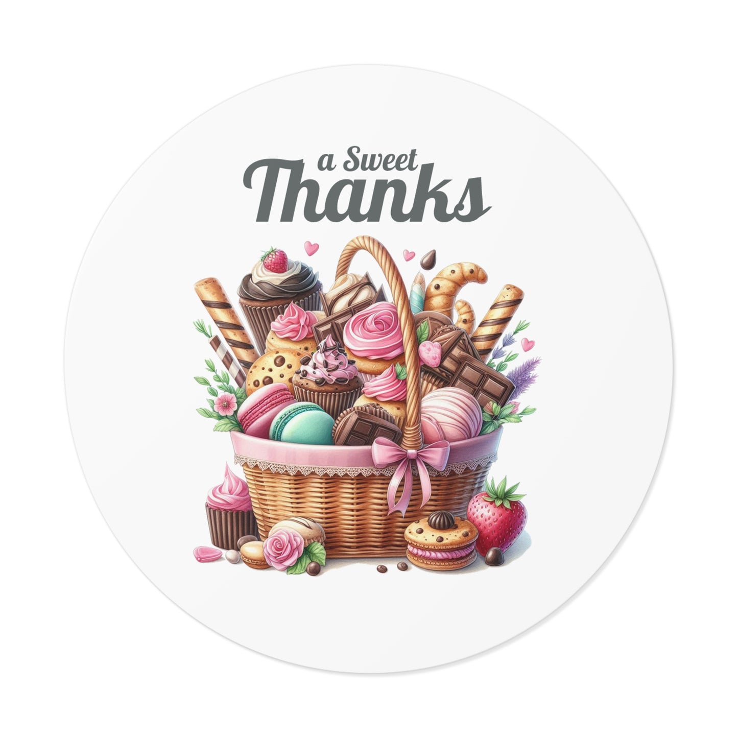Custom Sweet Thanks Stickers for Events, Wedding Favors, Party Favors, Custom Labels, Gift Wrap