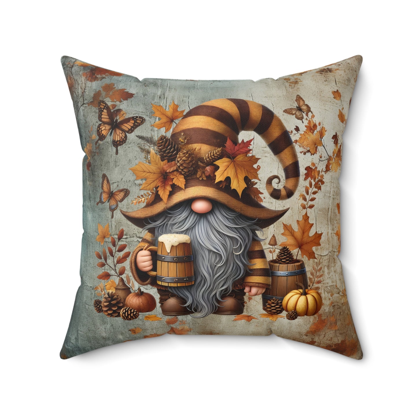 Autumn Gnome Pillow, Cozy Fall Home Decor, Harvest Cushion, Thanksgiving Decoration, Halloween Accent, Seasonal Gift