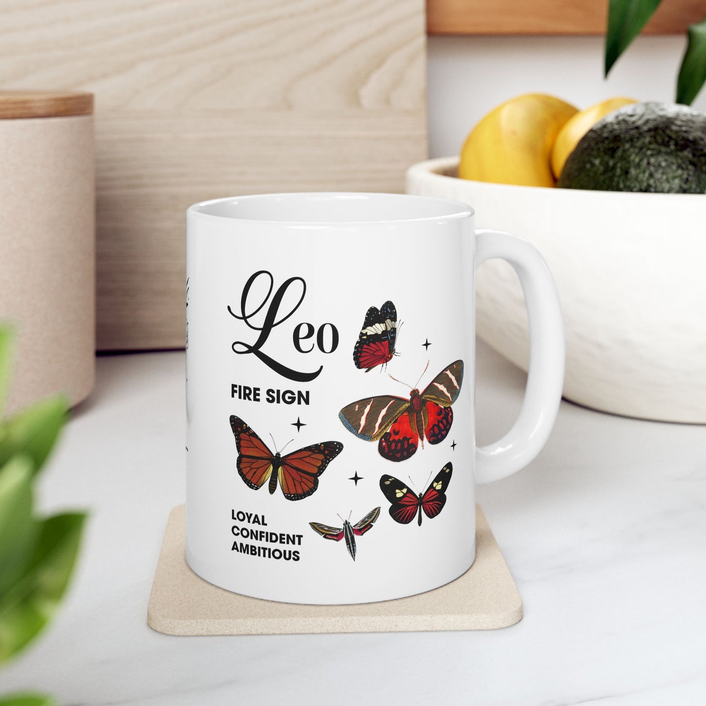 Leo Zodiac Ceramic Mug - Strength & Passion - 11oz/15oz Coffee Cup