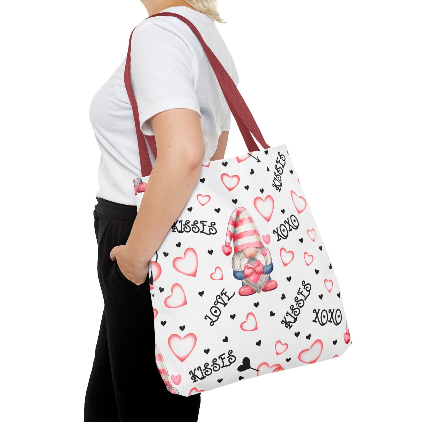 Romantic Love Gnome Tote Bag - Whimsical Valentine Gift for Gnome Lovers