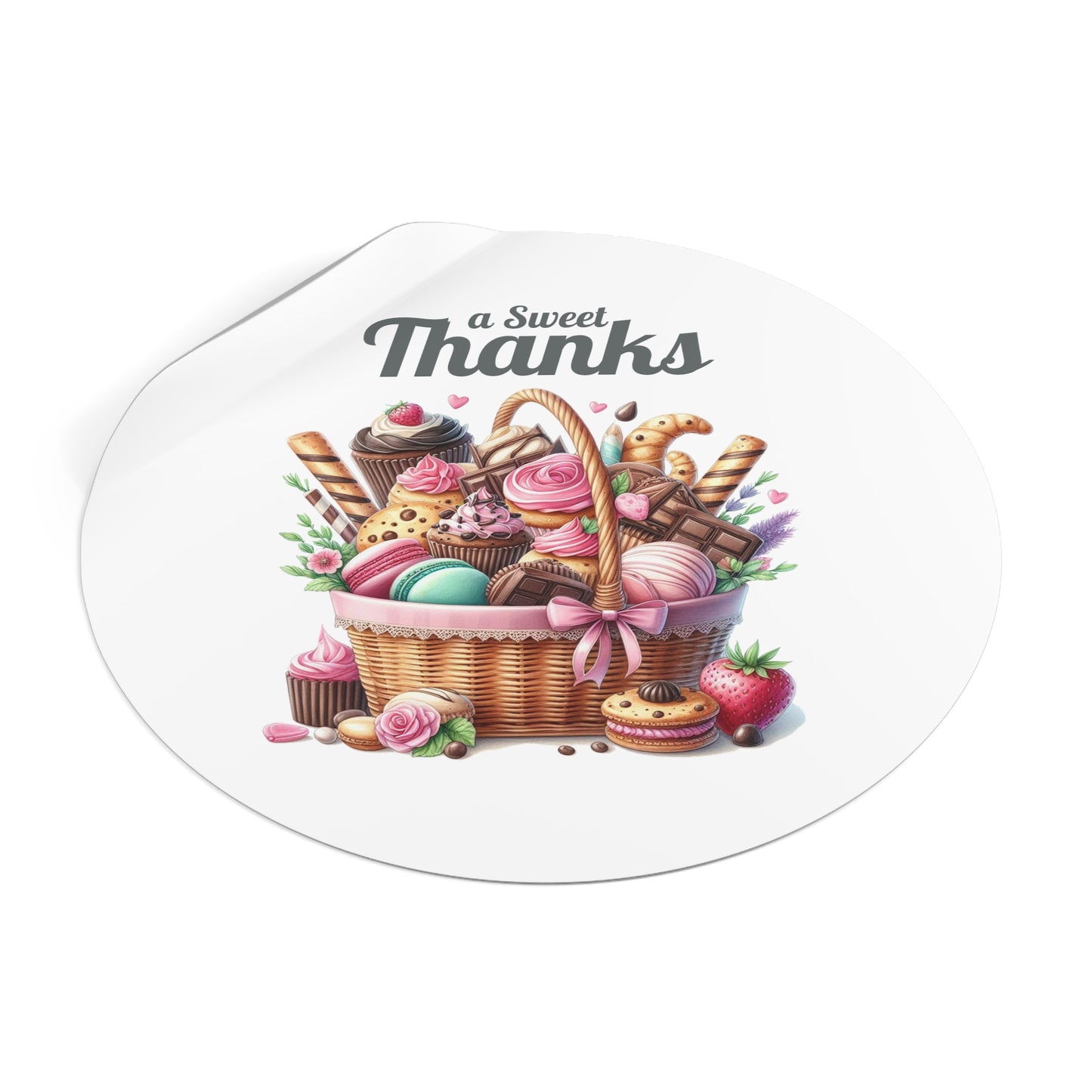 Custom Sweet Thanks Stickers for Events, Wedding Favors, Party Favors, Custom Labels, Gift Wrap