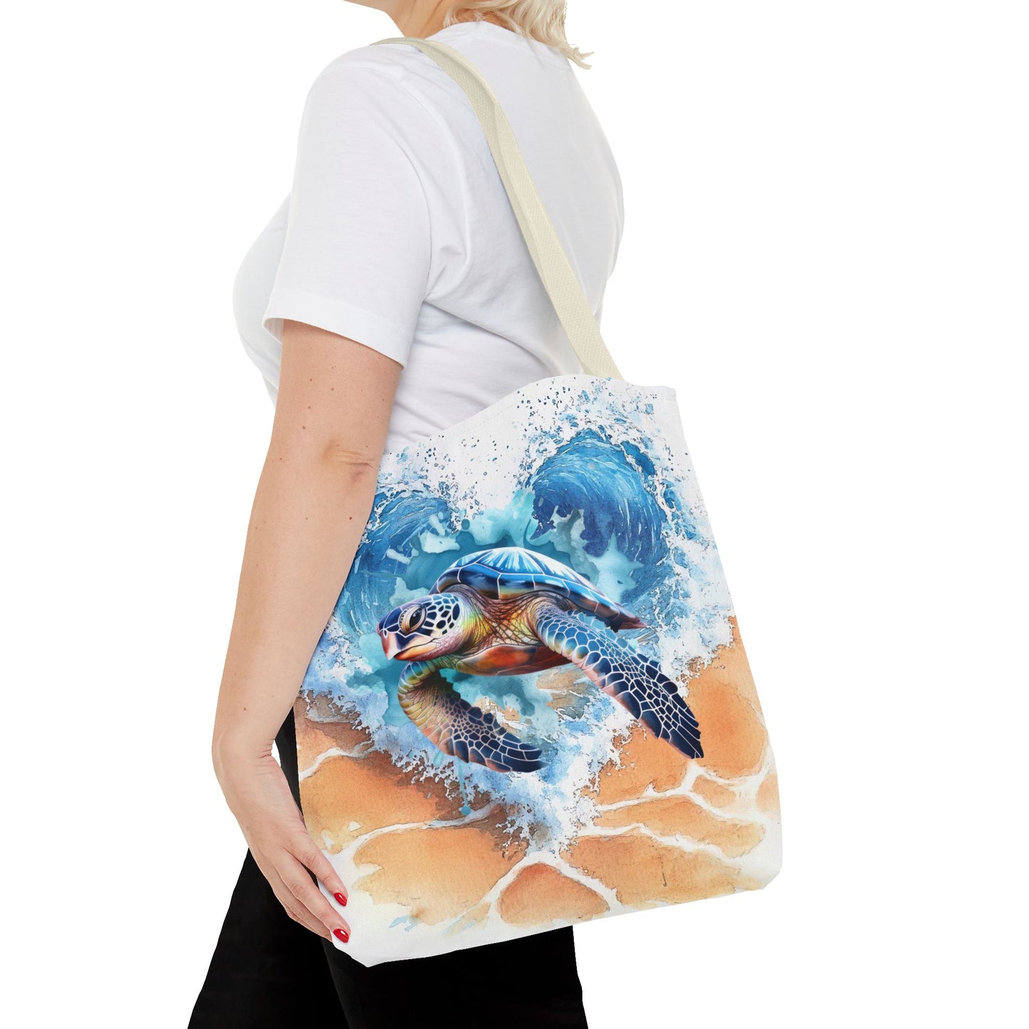 Ocean Turtle Tote Bag - Eco-Friendly, Beach Vibes, Summer Gift, Sea Life Accessory, Environmental Awareness