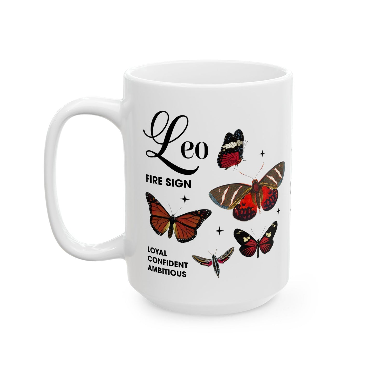 Leo Zodiac Ceramic Mug - Strength & Passion - 11oz/15oz Coffee Cup