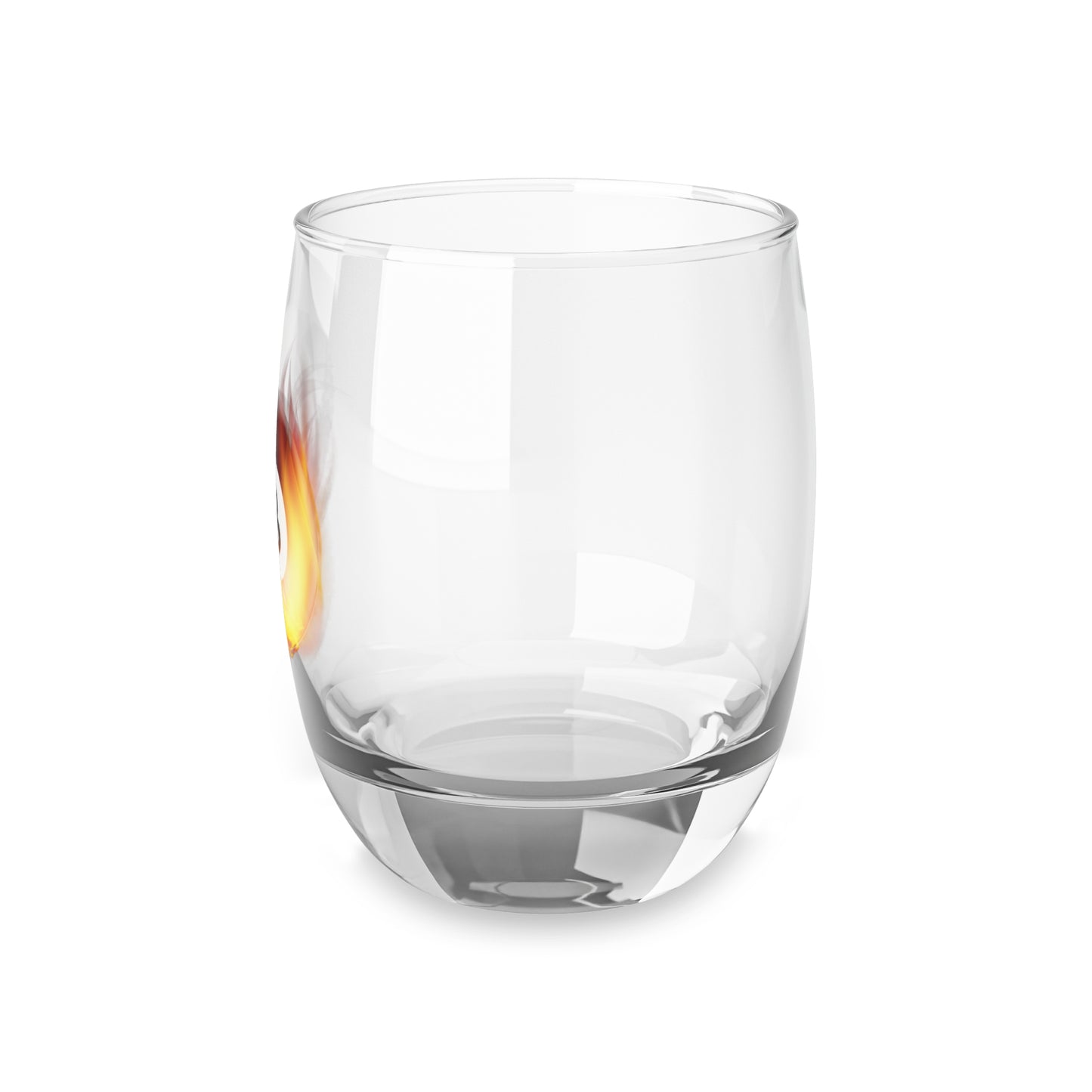 Flaming 8-Ball Whiskey Glass 6oz - Novelty Rocks Glass for Pool Players & Bar Gifts