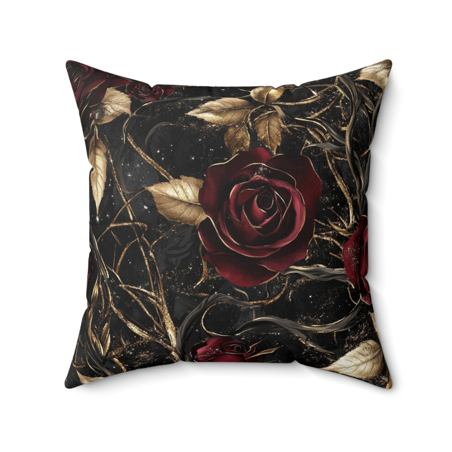 Elegant Gothic Floral Pillow, Decorative Cushion, Home Decor, Gift for Her, Living Room Styling, Halloween Decor, Valentine's Day Decoration