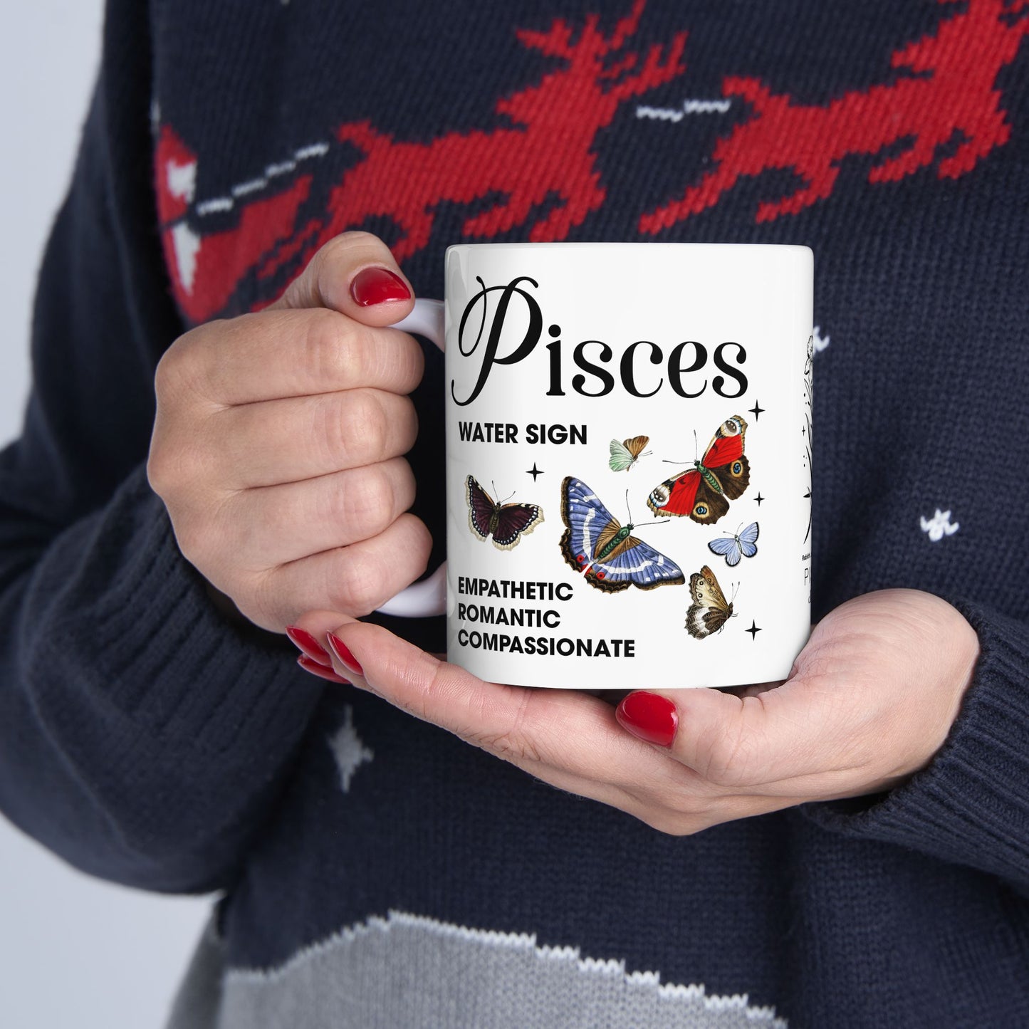 Pisces Zodiac Ceramic Mug (11oz & 15oz) – Astrology Gift for Horoscope Lovers