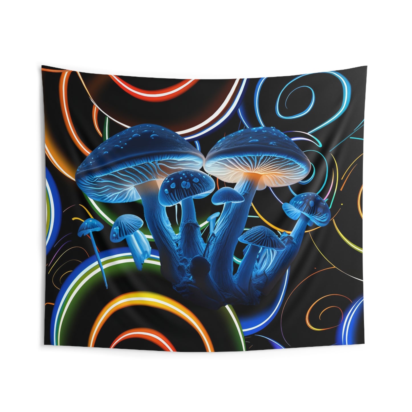 Vibrant Mushroom Wall Tapestry | Boho Decor, Psychedelic Wall Art, Living Room Accent, Dorm Room Decor, Unique Gift