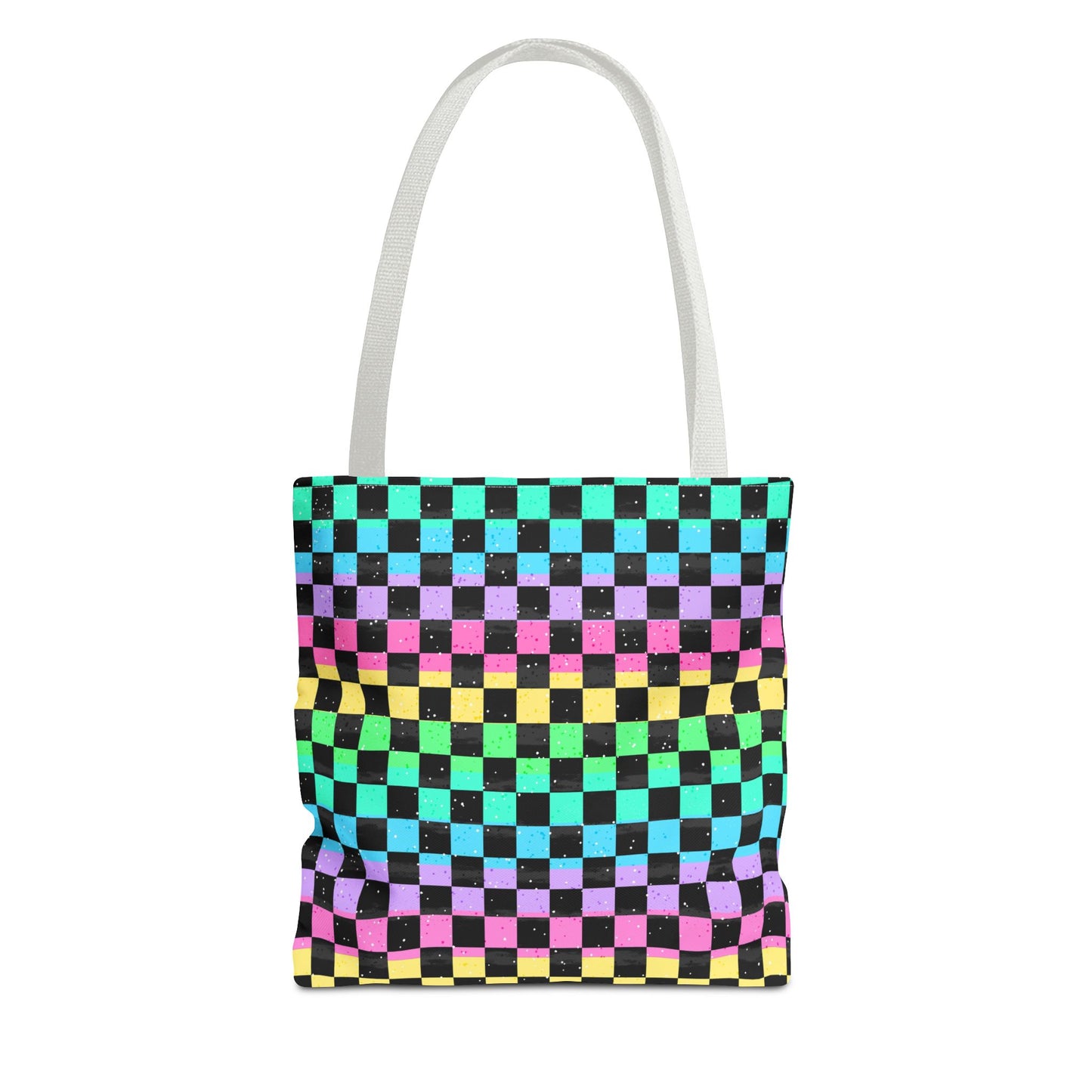 Colorful Checkerboard Tote Bag - Vibrant Reusable Shopping Bag, Eco-Friendly Gift, Summer Beach Accessory, Fashionable Everyday Tote