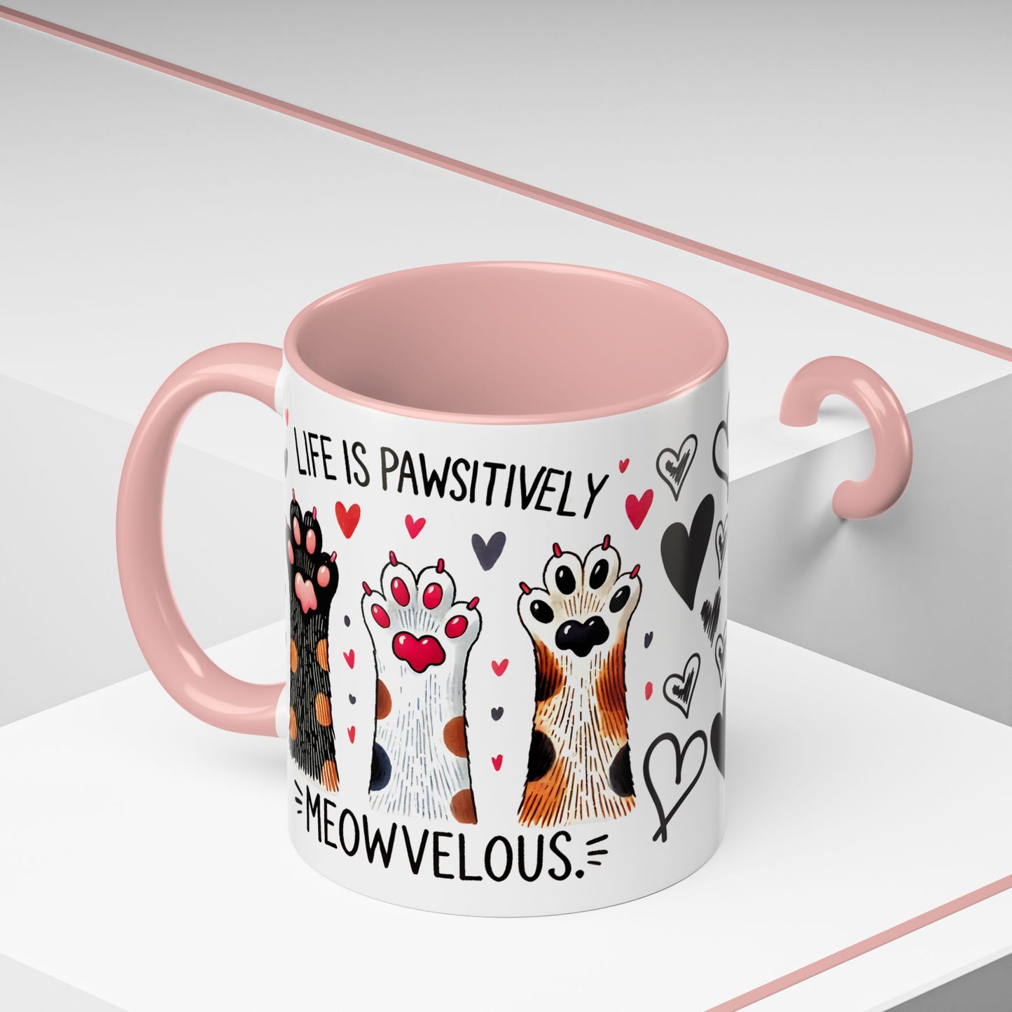 Coffee Mug - Humorous Stylish Cat Saying Mug, Gift Mug for Cat Lovers, Animal Lover Gift Idea, Housewarming Gift