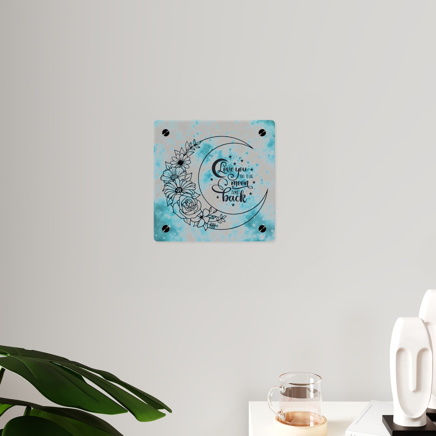 Starry Love You To The Moon And Back Acrylic Wall Art Panel, Beautiful Decor for Any Room, Accent for Any Room, Great Gift Idea for Any Occasion