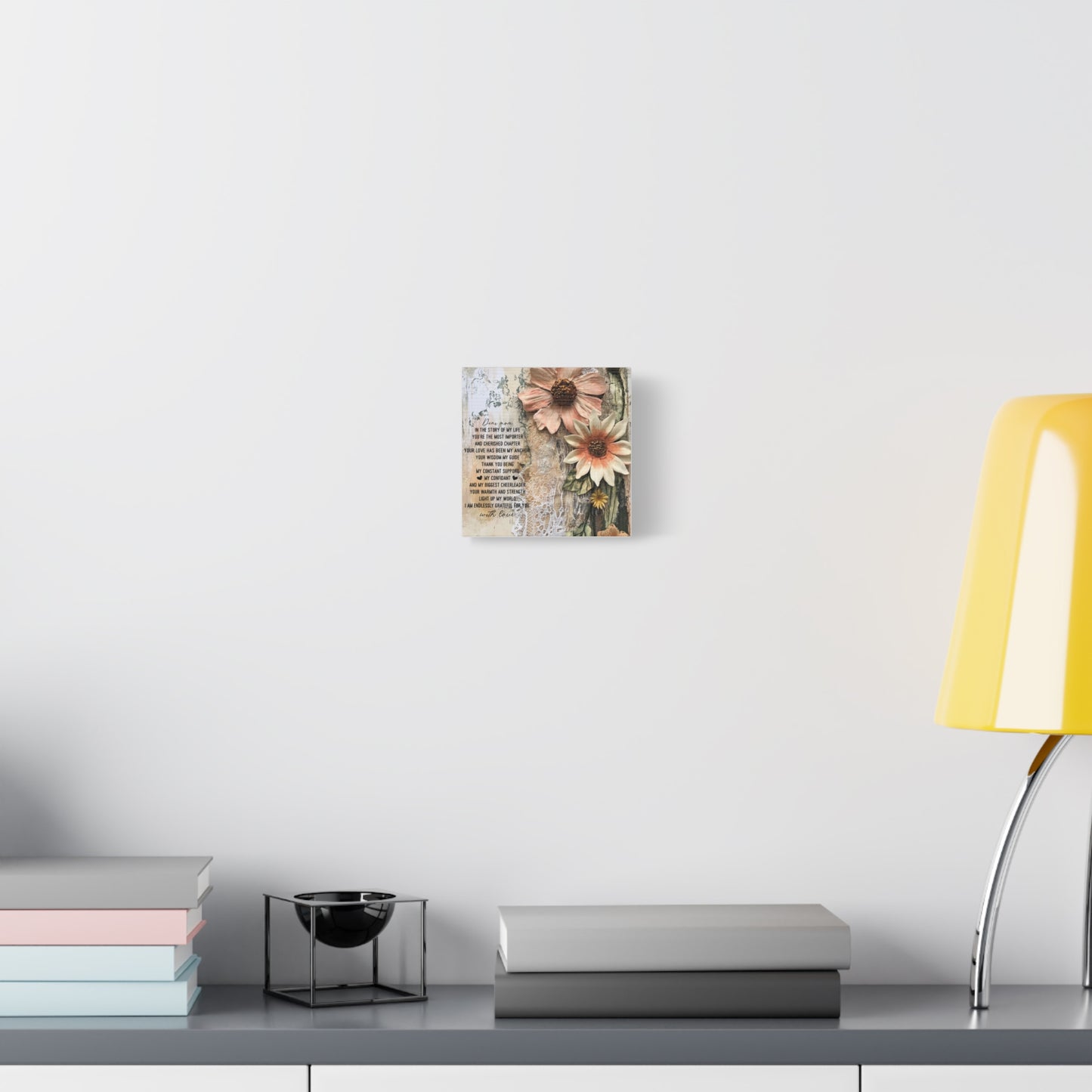 Floral Canvas Wall Art - Heartfelt Mom Appreciation Decor