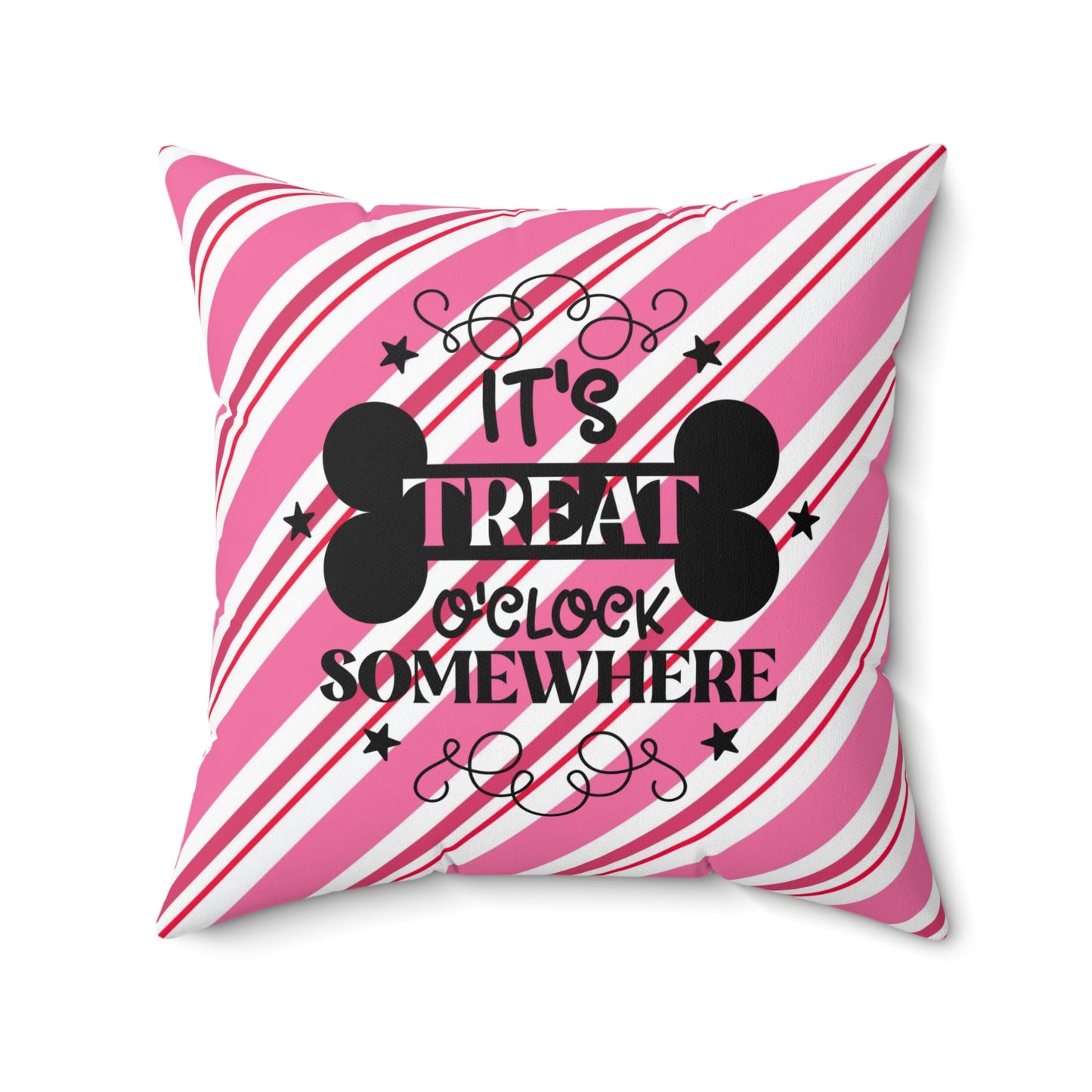 Pet Holiday Theme Spun Polyester Square Pillow, Pet Lover's Holiday Decor for Home or Office, Holiday Decor for Pet Lover's