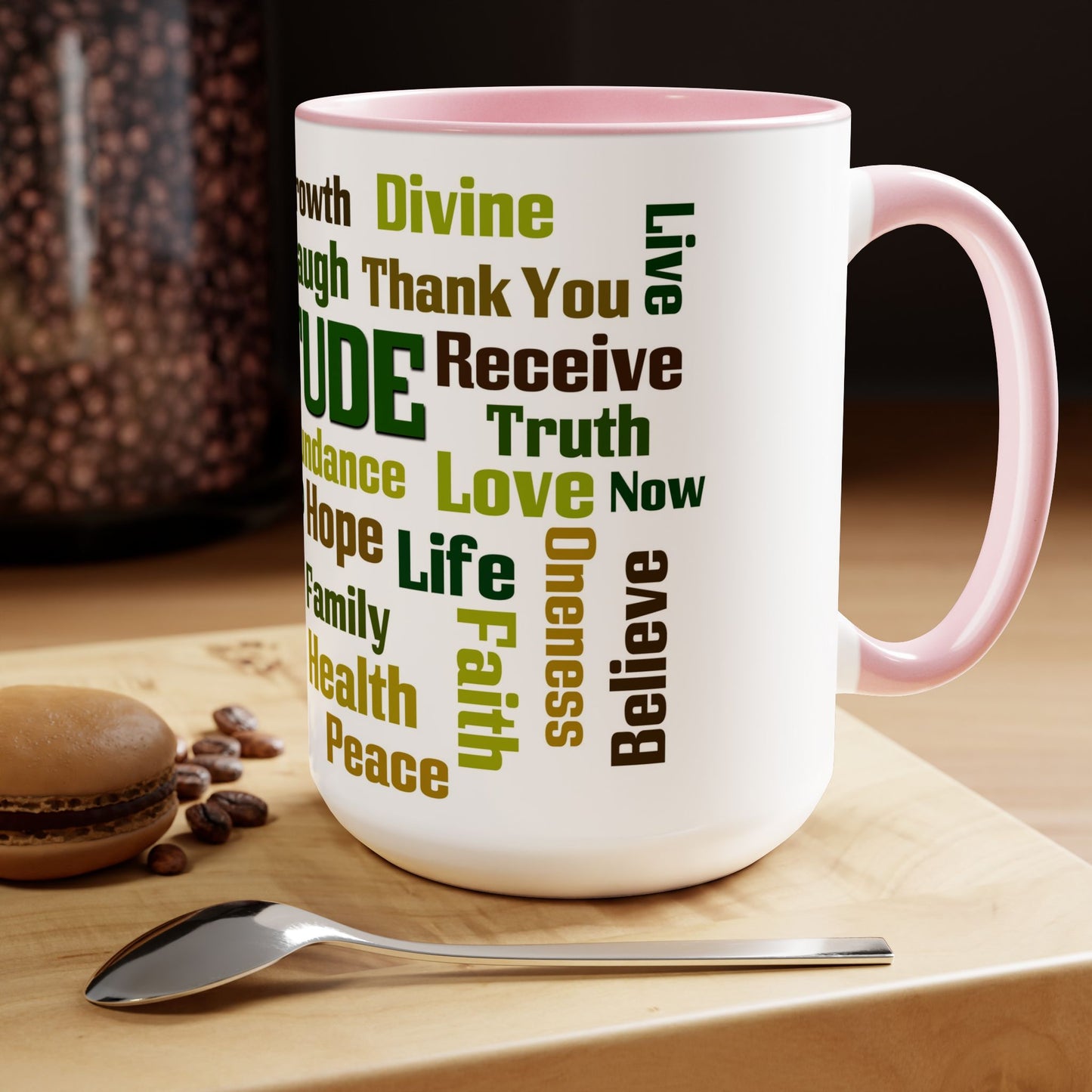 Inspirational Two-Tone Coffee Mugs,15oz, Coffee, Tea, Hot Chocolate Lovers, Gift Idea for Family, Friends and Co-Workers, for Any Occasion