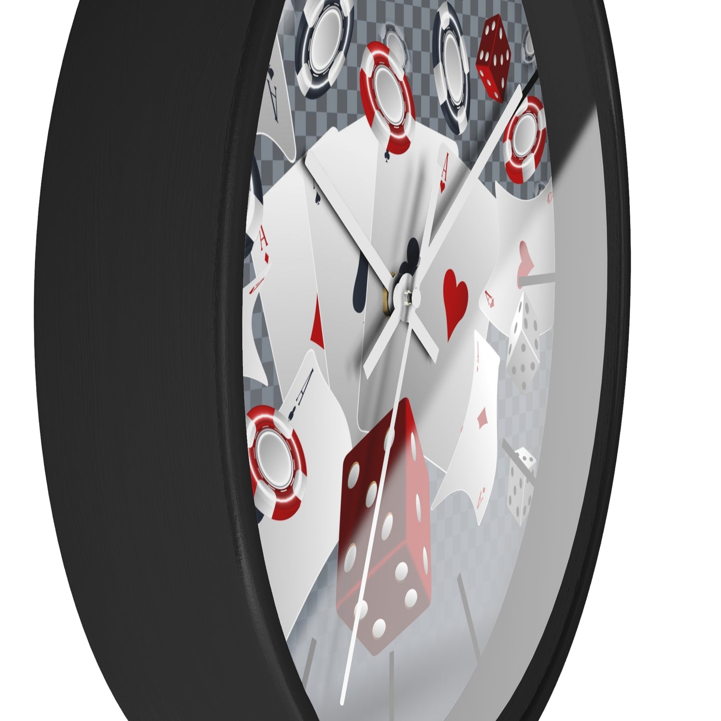 Poker Wall Clock - Game Room Man Cave Decor Gift