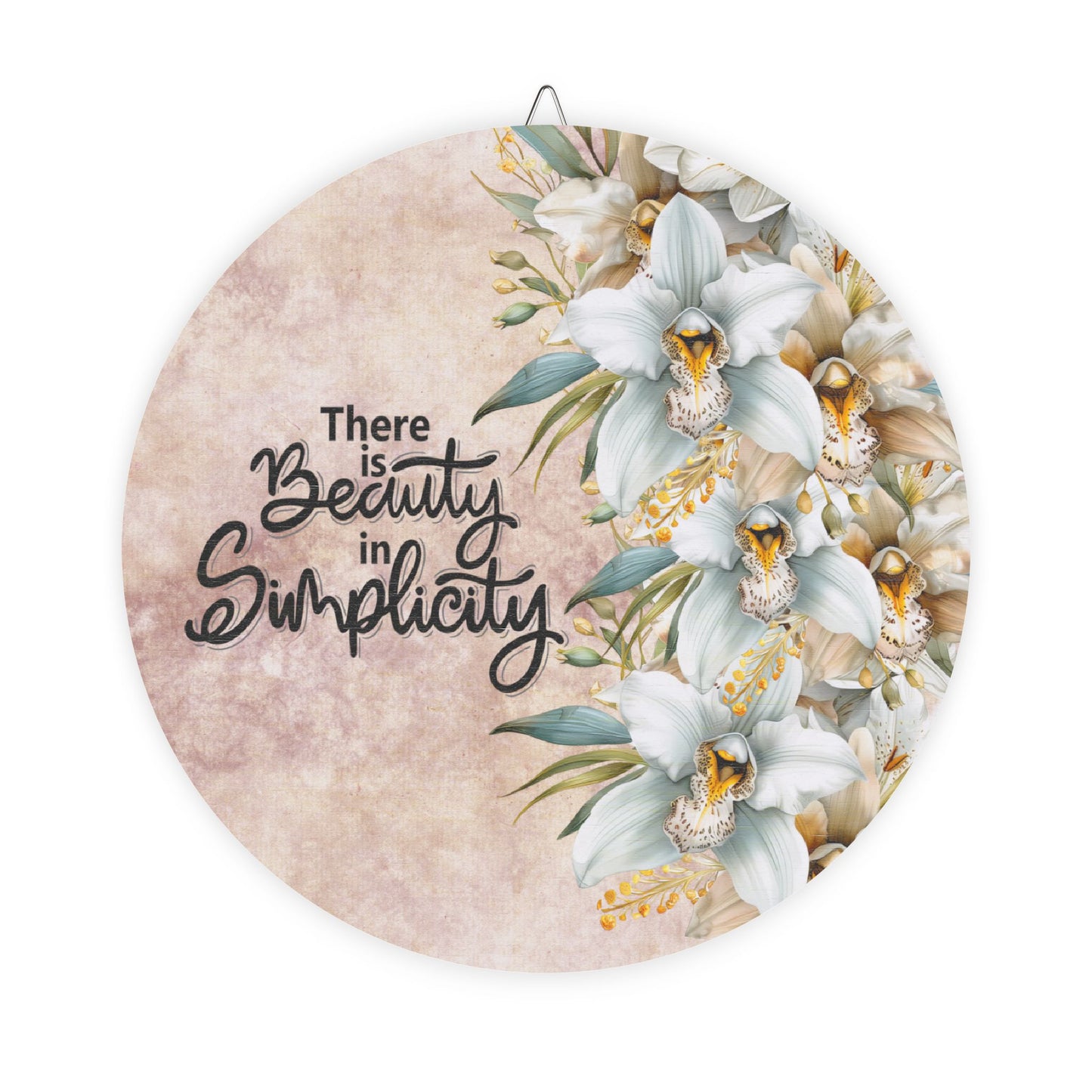 Rustic Charm Wood Sign - Inspirational Quote "There is Beauty in Simplicity" Wall Decor