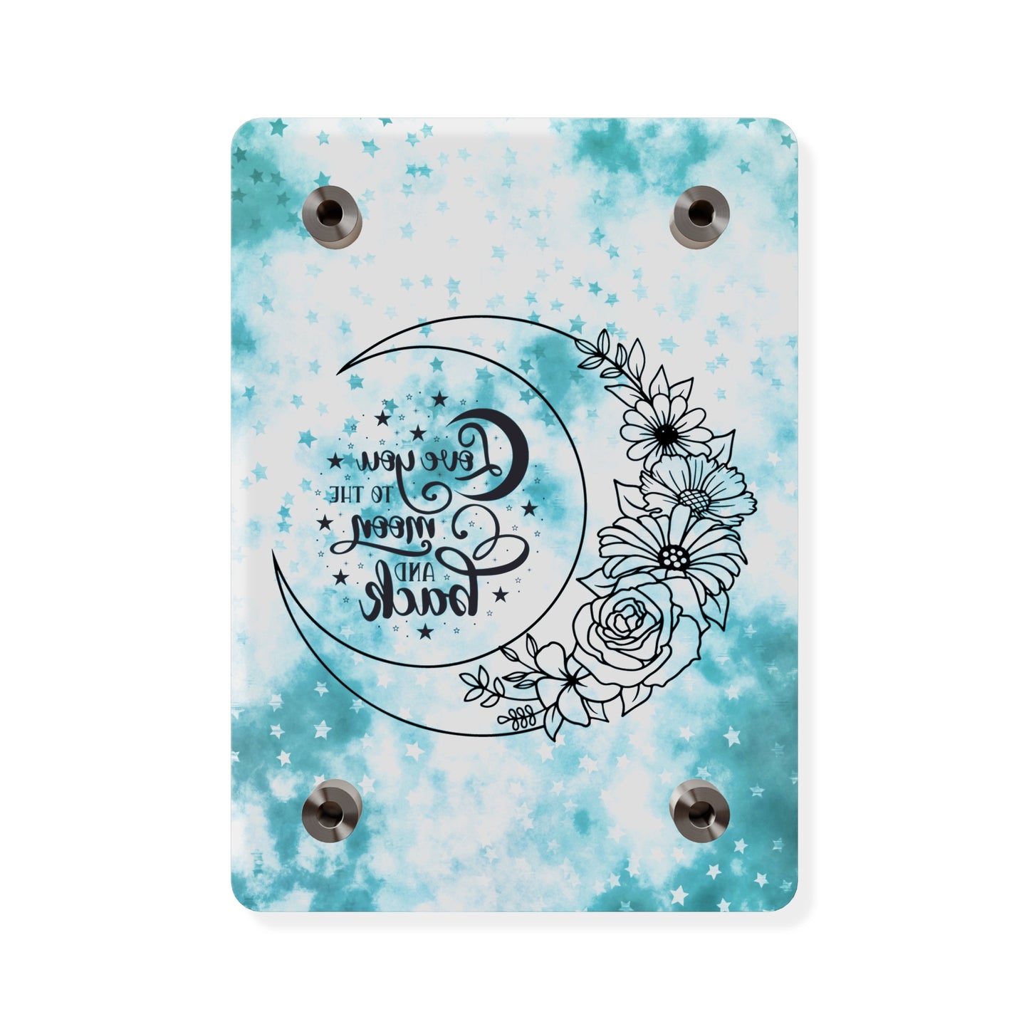 Starry Love You To The Moon And Back Acrylic Wall Art Panel, Beautiful Decor for Any Room, Accent for Any Room, Great Gift Idea for Any Occasion