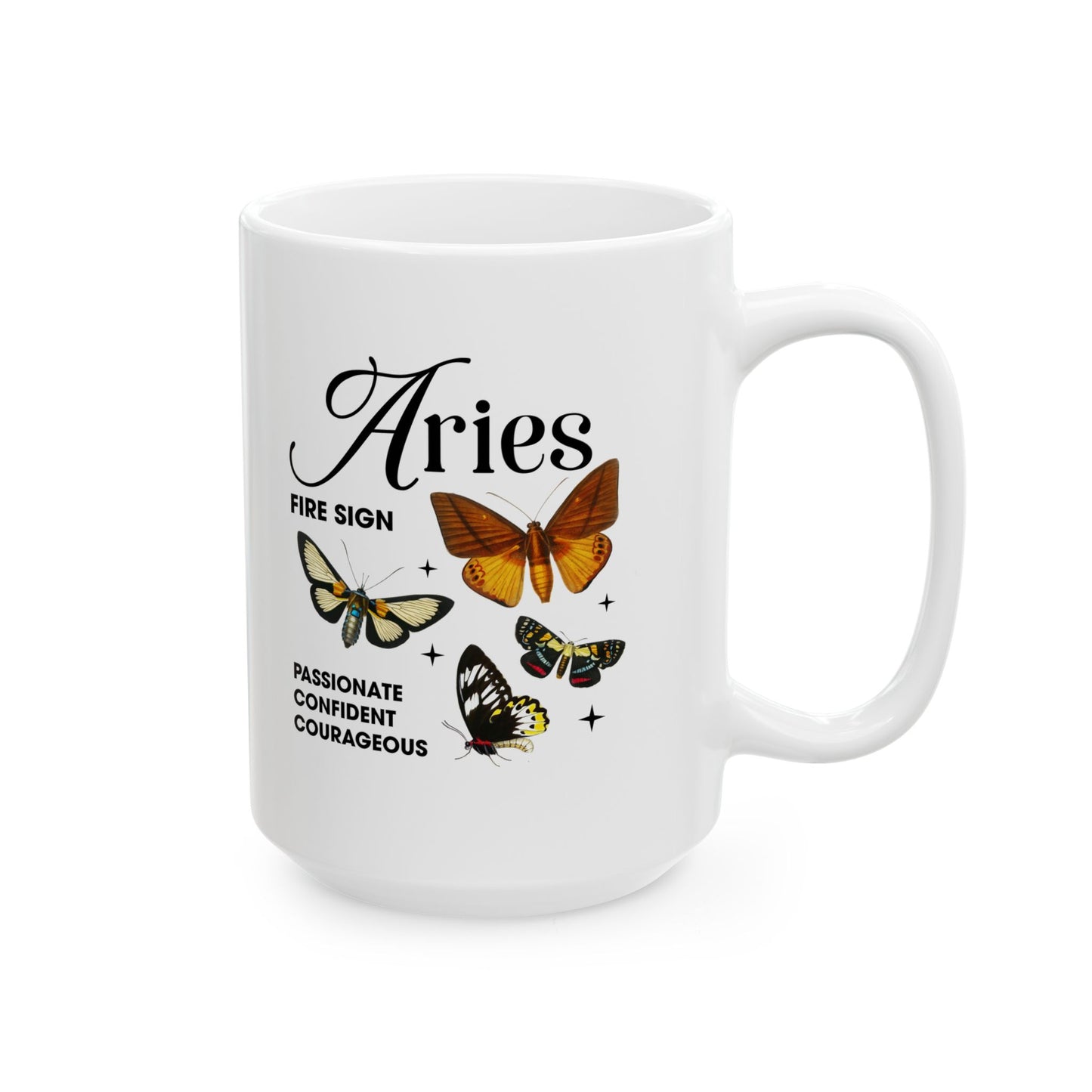 Zodiac Aries Ceramic Coffee Mug (11oz, 15oz) - Astrology Gift for Star Sign Lovers