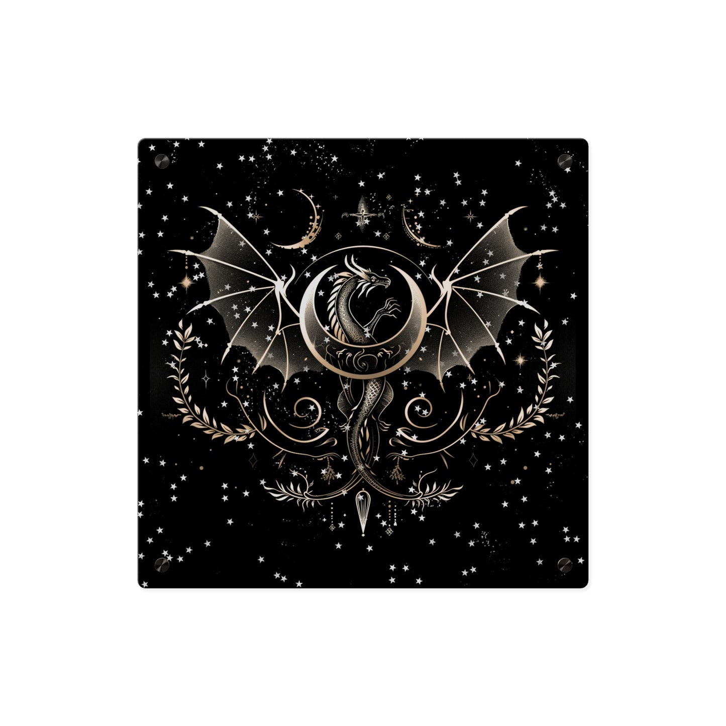 Mystical Dragon Acrylic Wall Art Panels - Celestial Decor for Fantasy Lovers