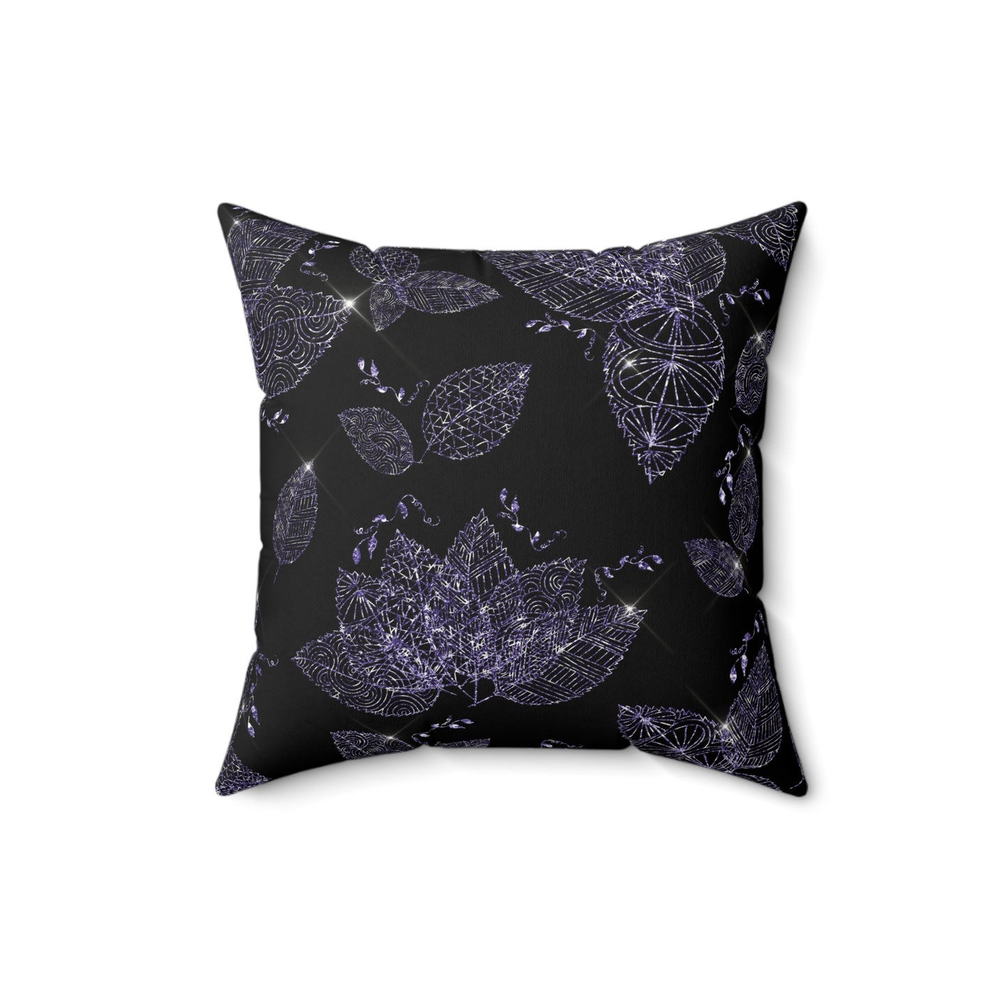 Elegant Floral Decorative Pillow, Cozy Home Accent, Artful Gift, Modern Black Cushion, Flower Motif Pillow, Indoor Decor