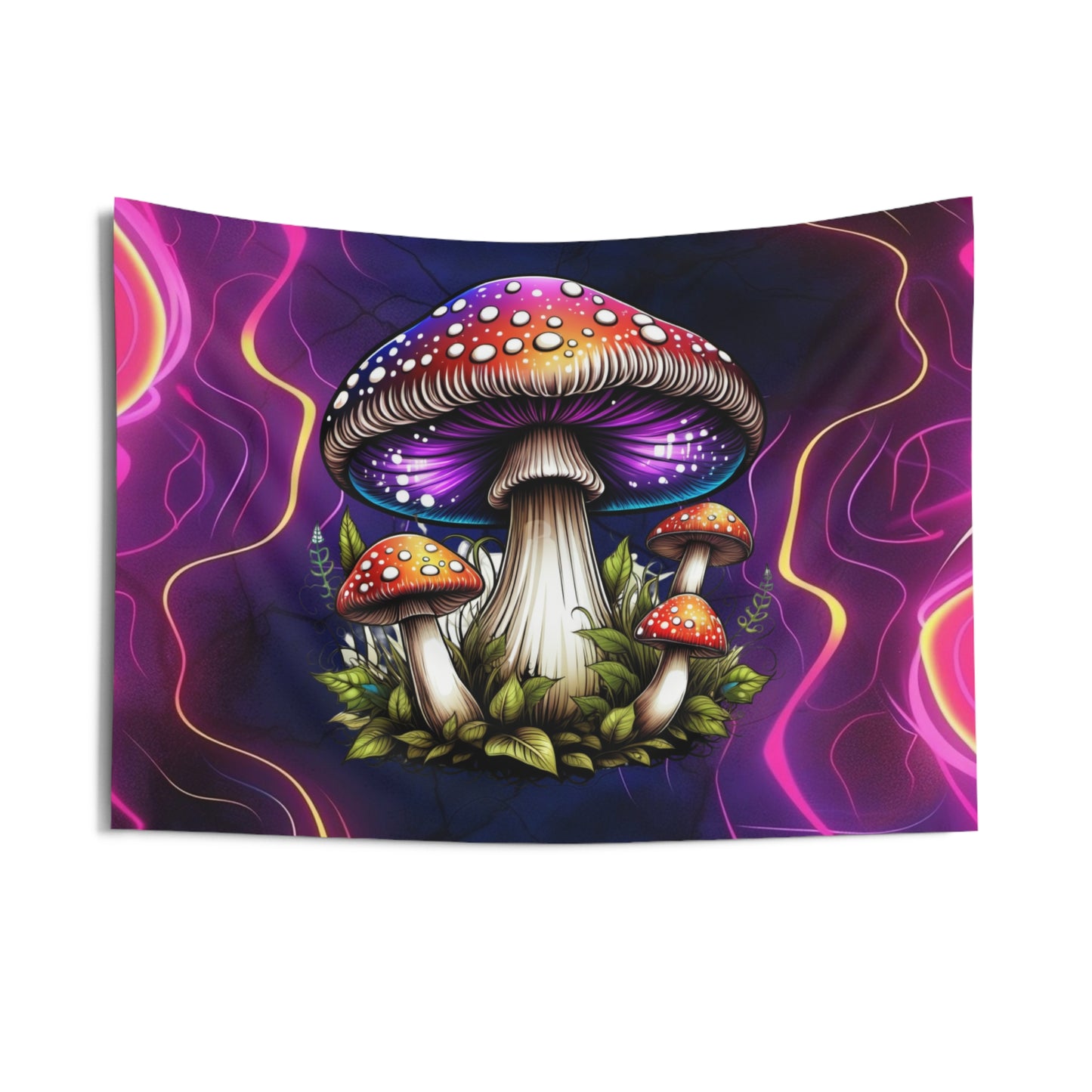 Psychedelic Mushroom Wall Tapestry, Bohemian Home Decor, Wall Art for Living Room, Bedroom, Dorm, Festival Decor