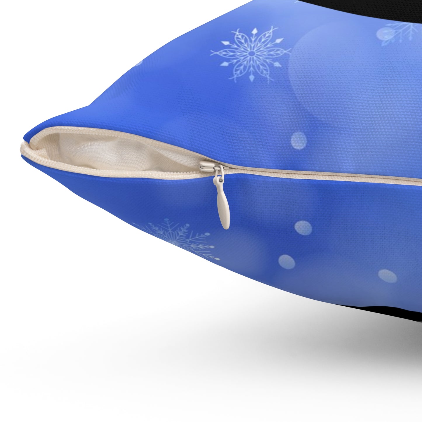 Pet Lover's Holiday Theme Spun Polyester Square Pillow, Cute Animal Holiday Quote, Beautiful Decor Pet Lover's Holiday Decor for Home or Office