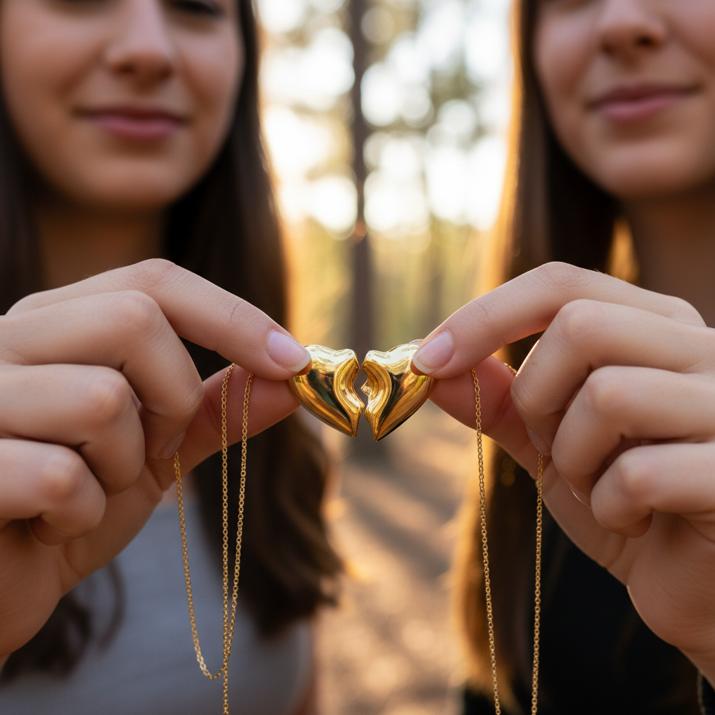 Cousins Gold Split Heart